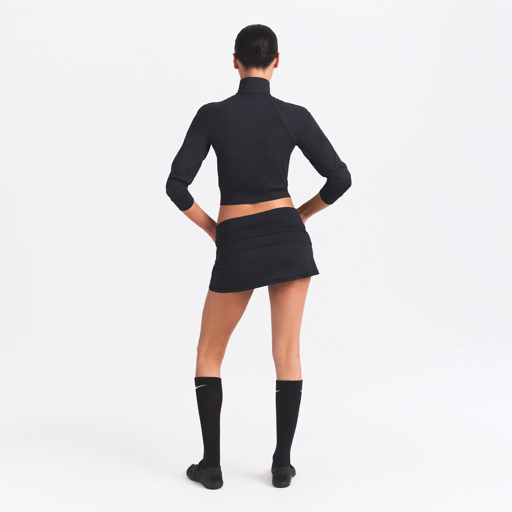 NikeSKIMS AIRY CROPPED TRACK JACKET | OBSIDIAN - Image 5