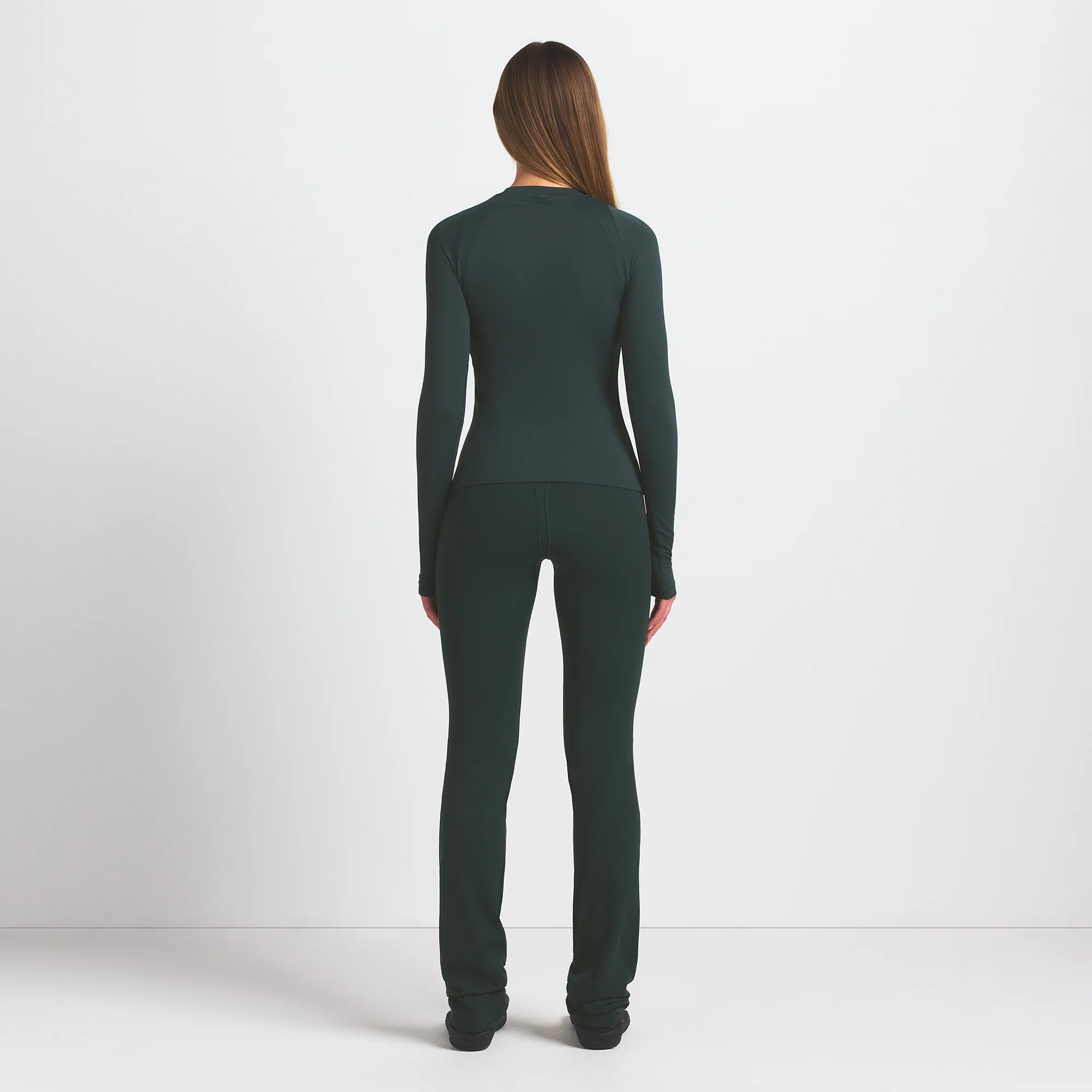 NikeSKIMS AIRY LONG SLEEVE CREW NECK TOP | DARK TEAL - Image 4