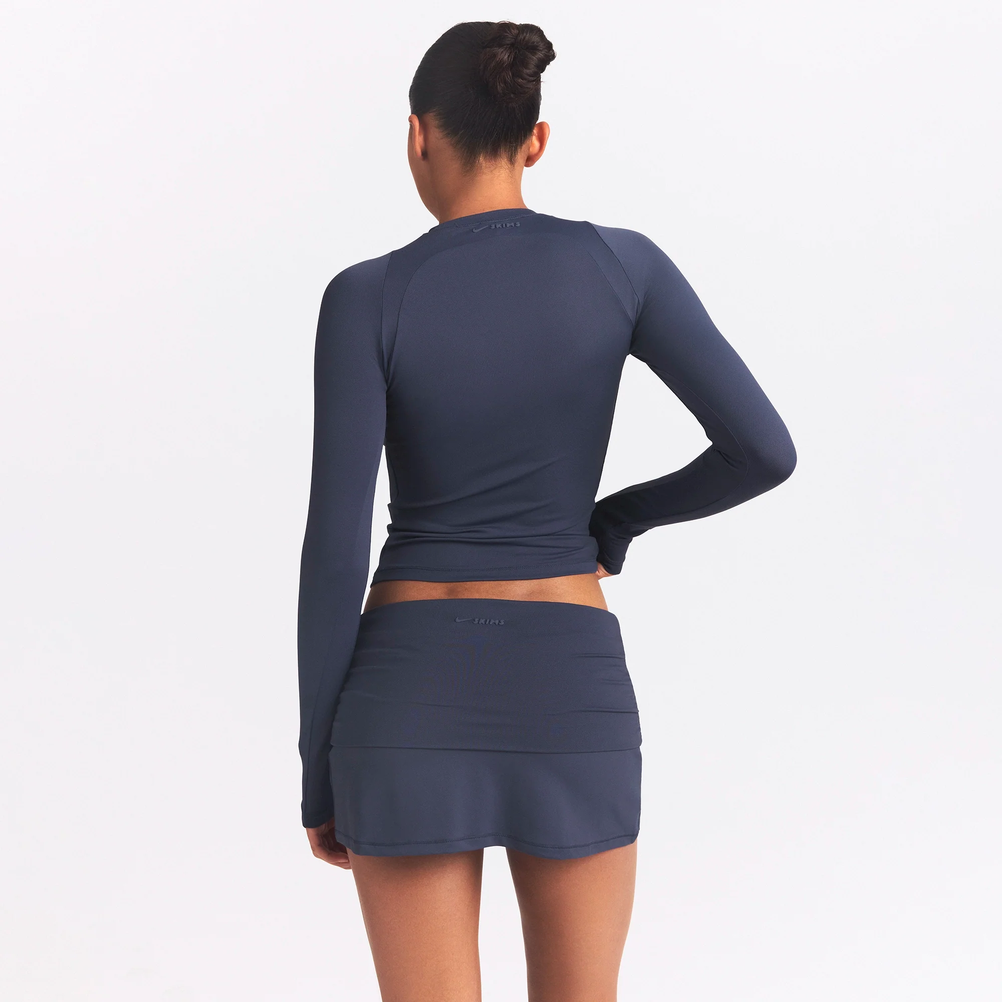 NikeSKIMS AIRY LONG SLEEVE CREW NECK TOP | DEEP ROYAL - Image 5