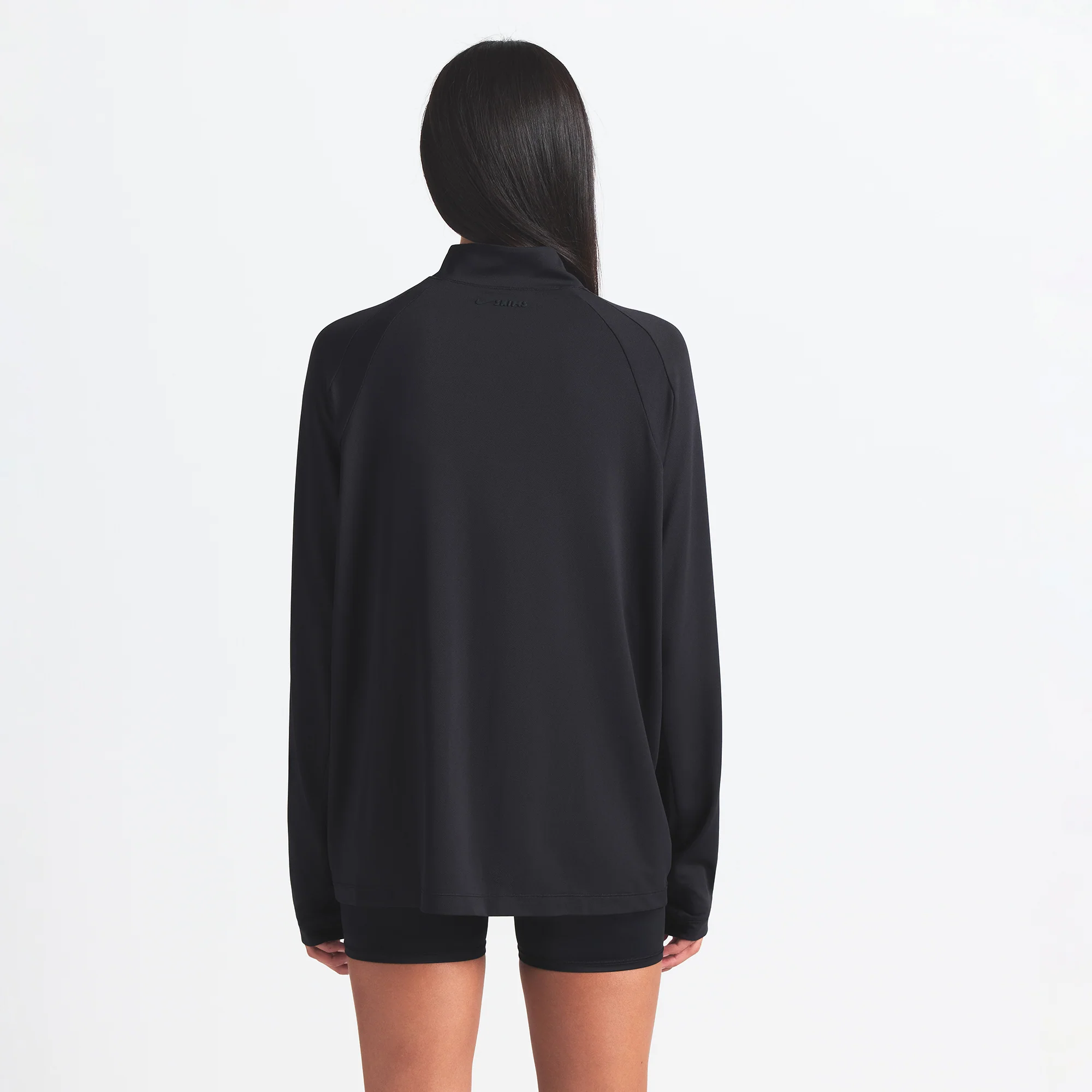 NikeSKIMS AIRY LONG SLEEVE HALF ZIP | OBSIDIAN - Image 3