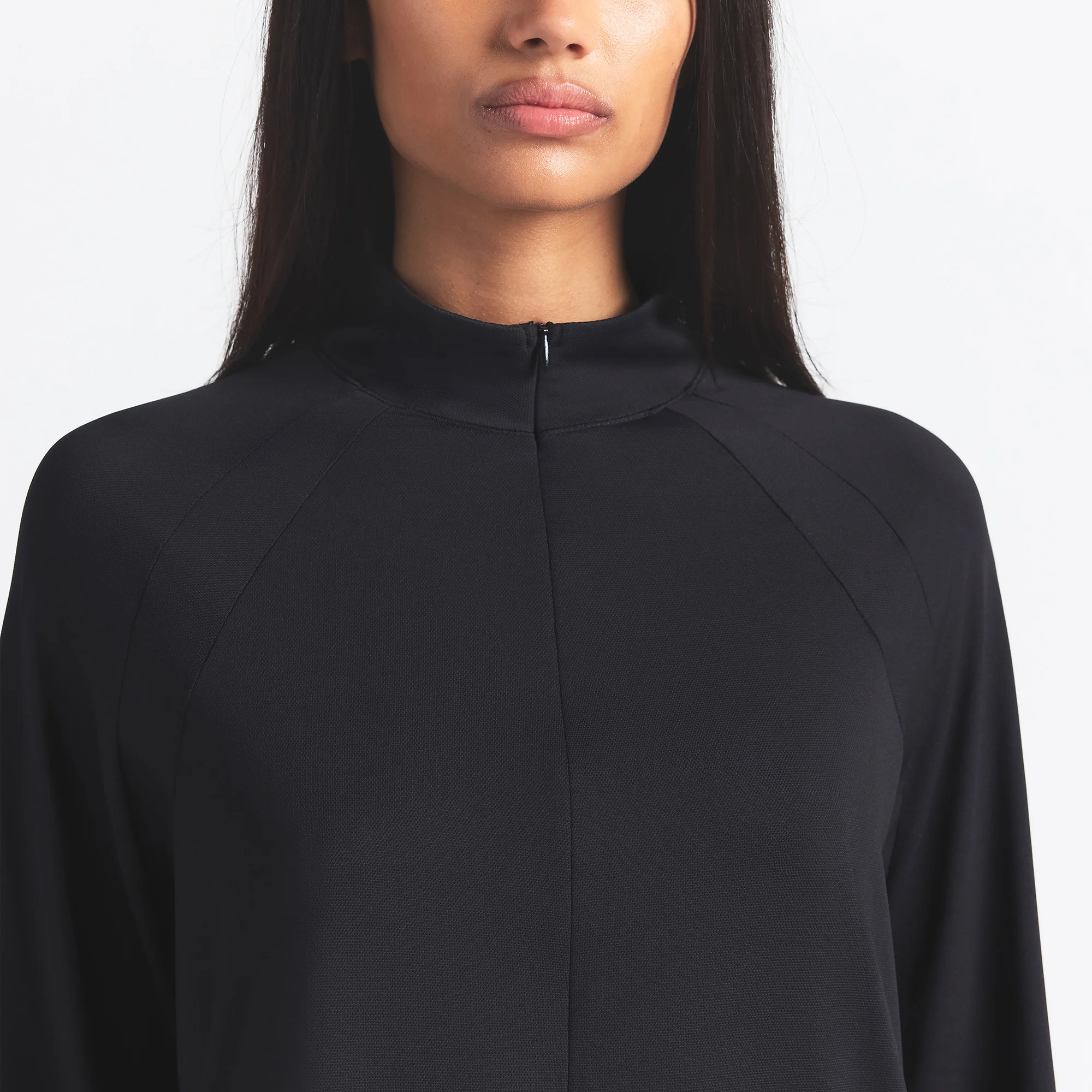NikeSKIMS AIRY LONG SLEEVE HALF ZIP | OBSIDIAN - Image 4
