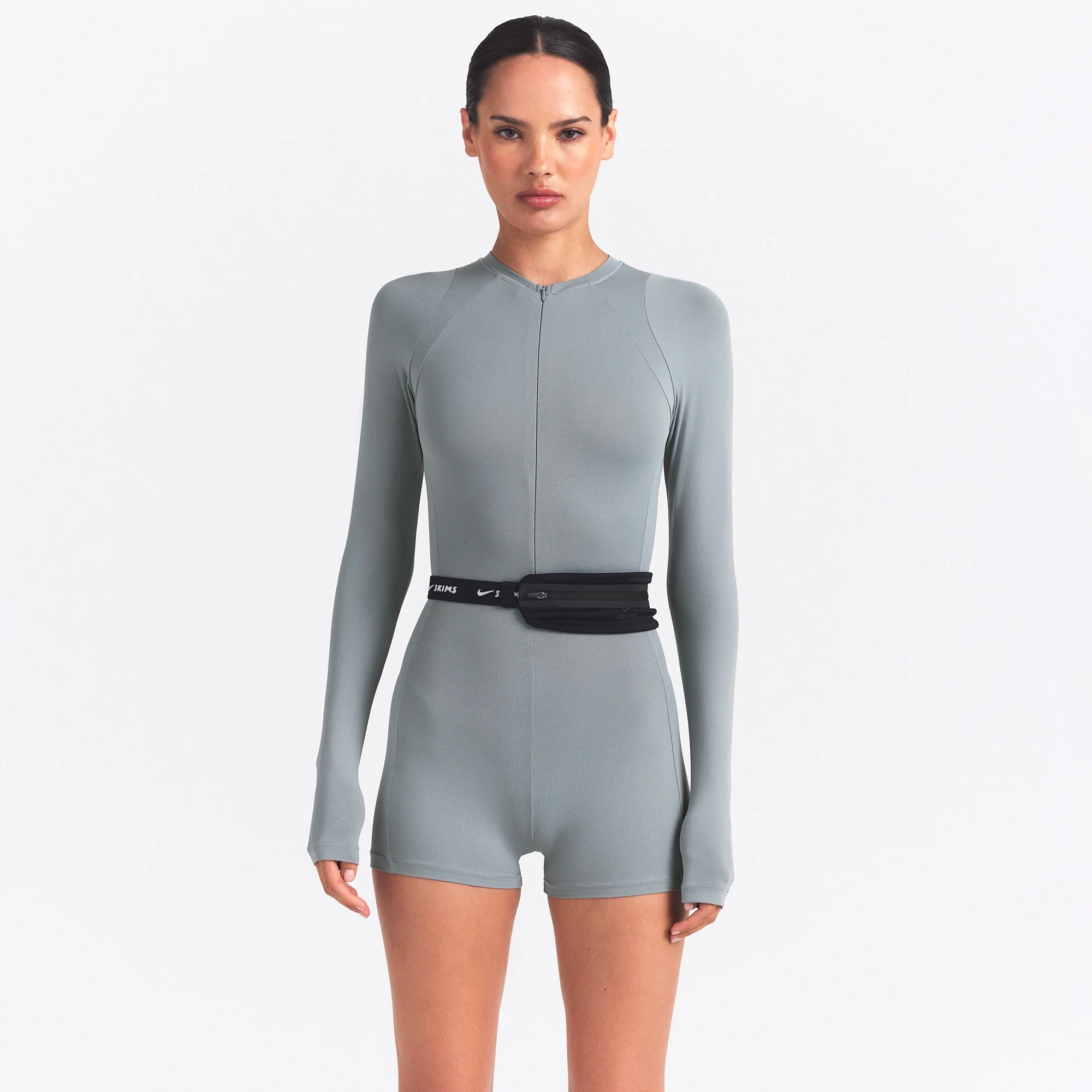 NikeSKIMS AIRY LONG SLEEVE ONE PIECE | WASHED PACIFIC - Image 3