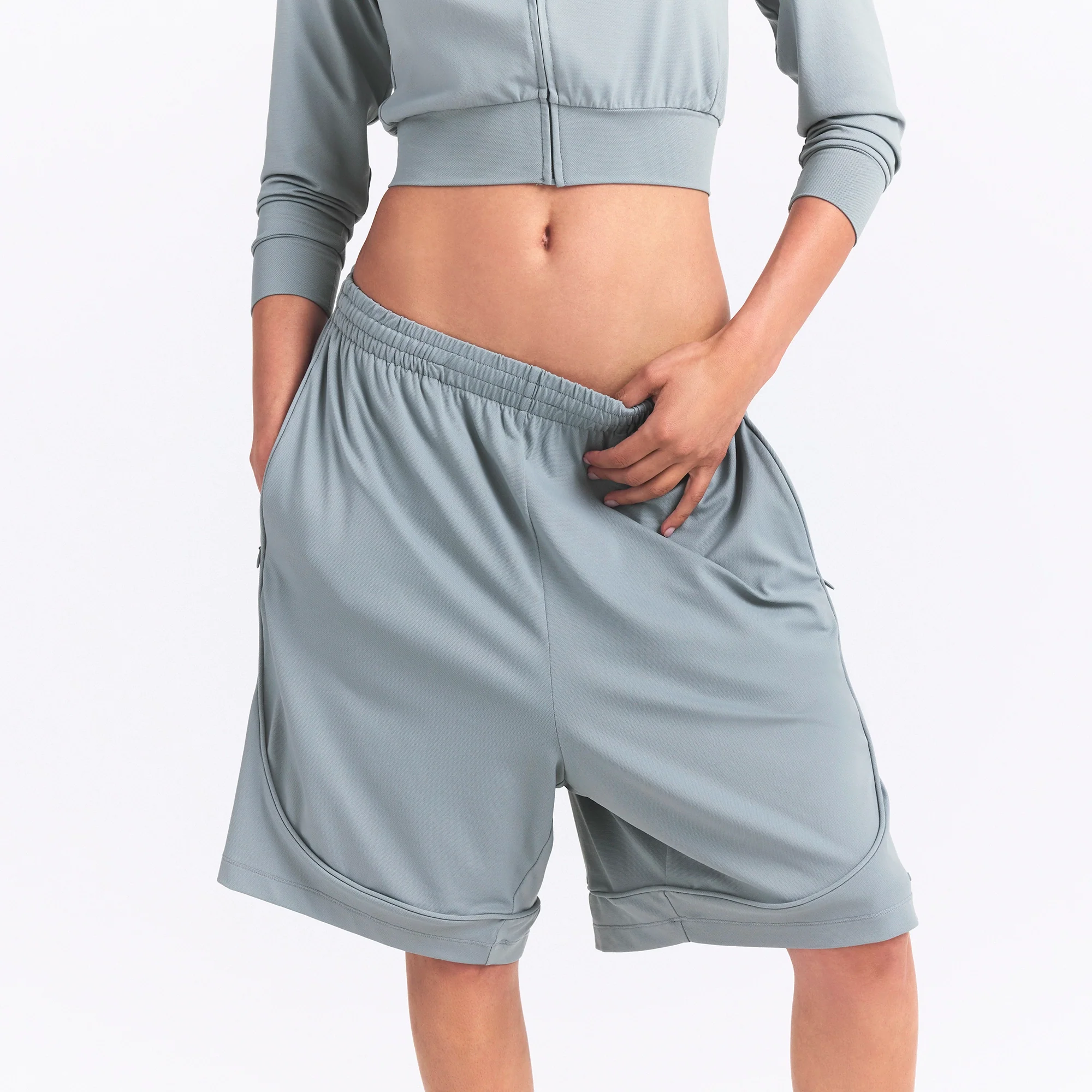 NikeSKIMS AIRY RELAXED SHORT | WASHED PACIFIC - Image 3