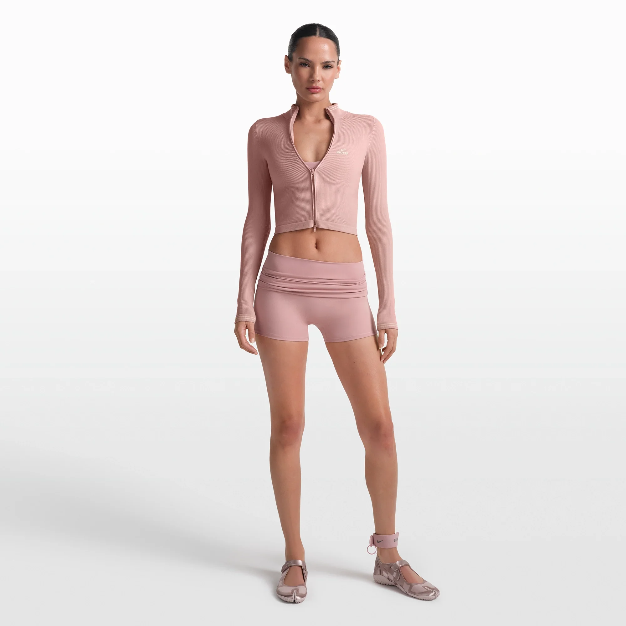NikeSKIMS MATTE 3" FOLDOVER SHORT | HIMALAYAN - Image 2