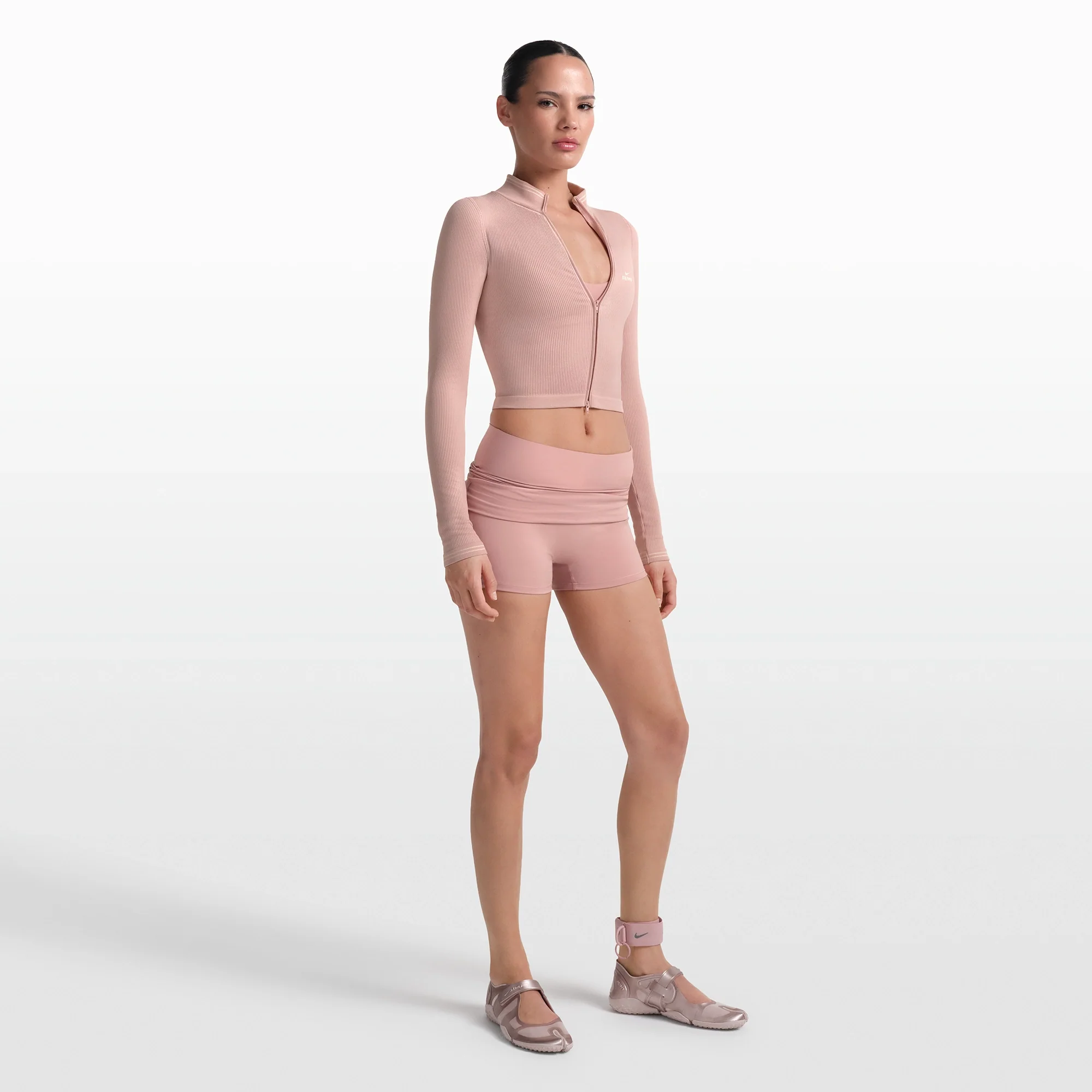 NikeSKIMS MATTE 3" FOLDOVER SHORT | HIMALAYAN - Image 3