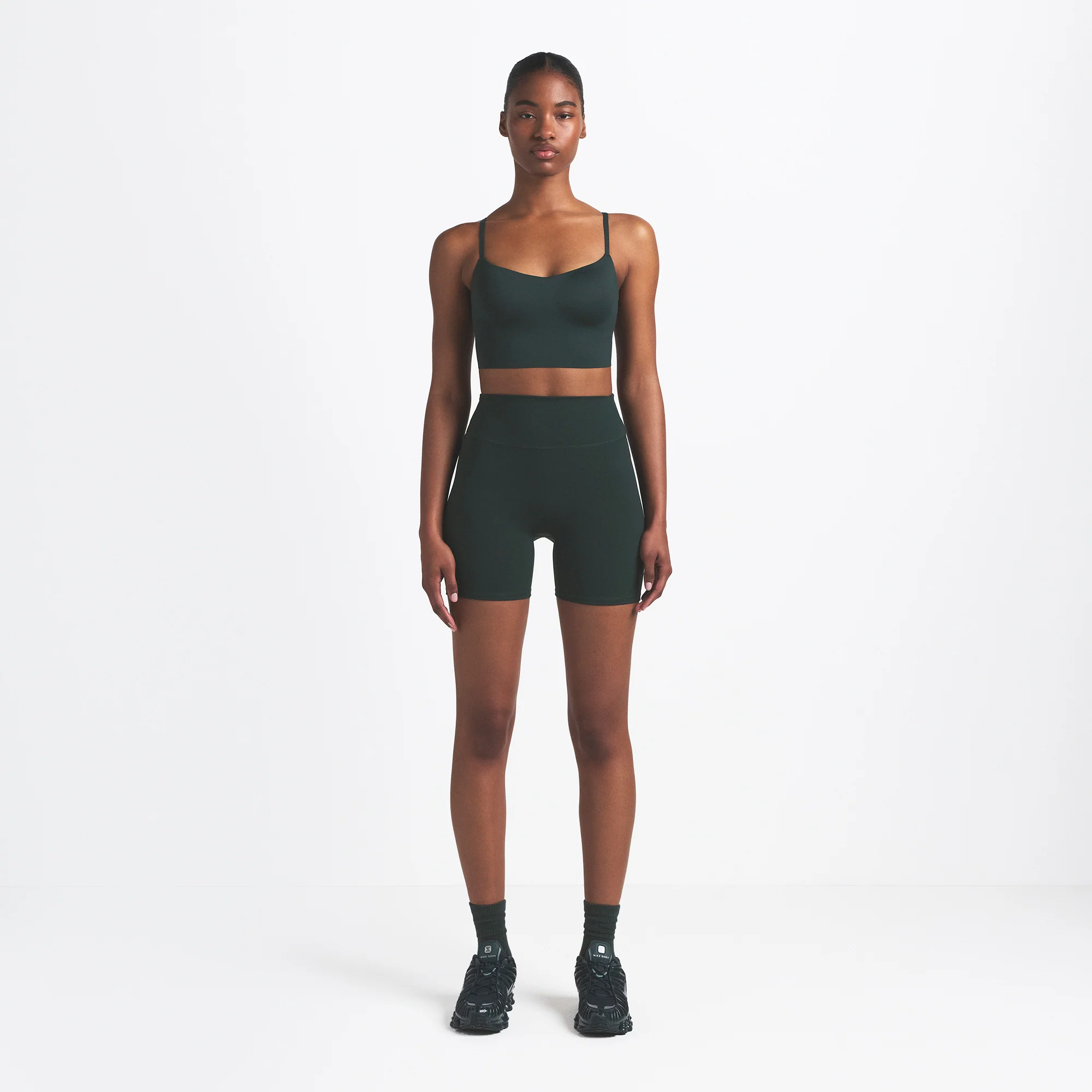 NikeSKIMS MATTE 5" BIKER SHORT | DARK TEAL - Image 2