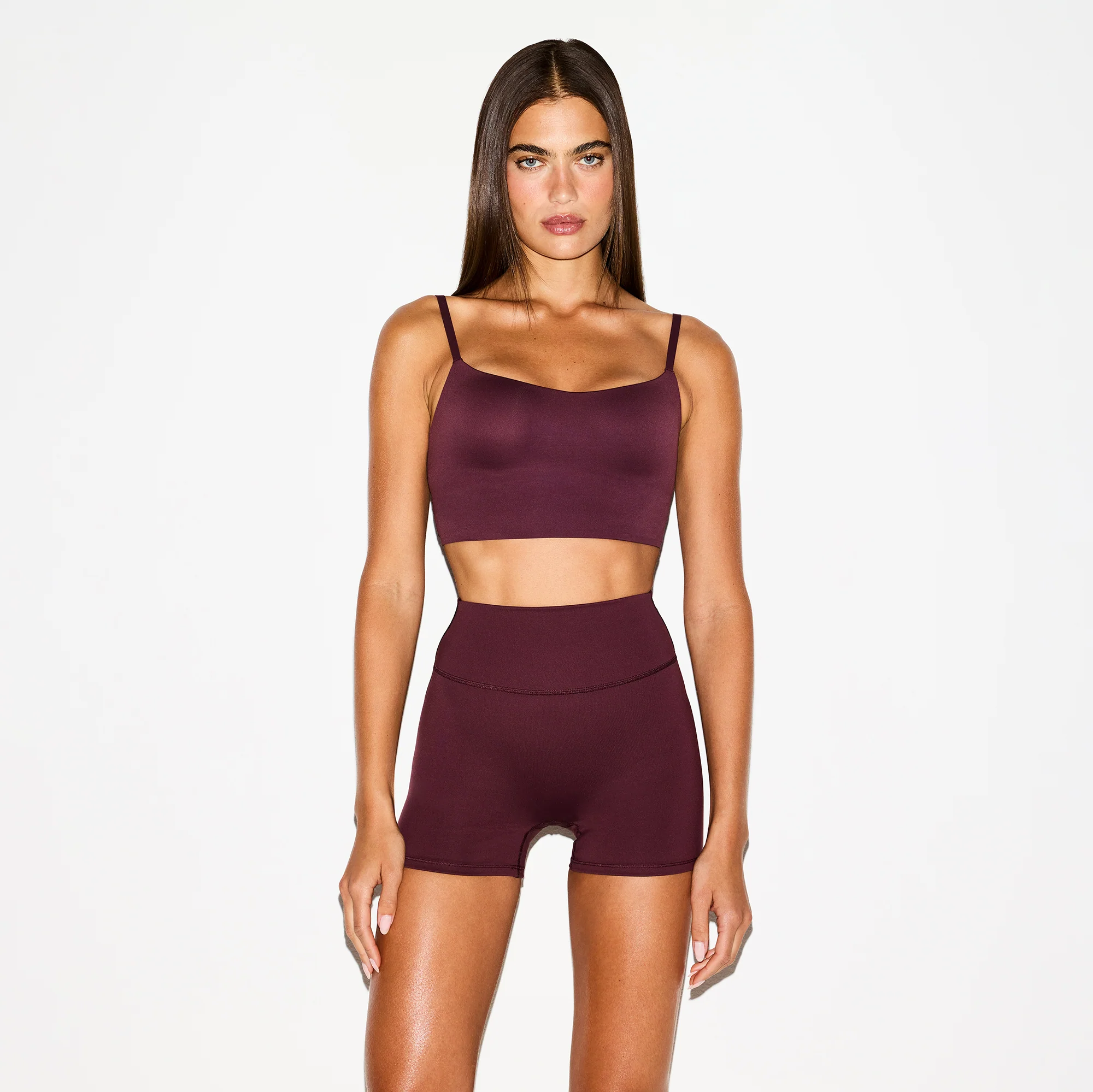 NikeSKIMS MATTE CAMI BRA TOP | CURRANT - Image 3