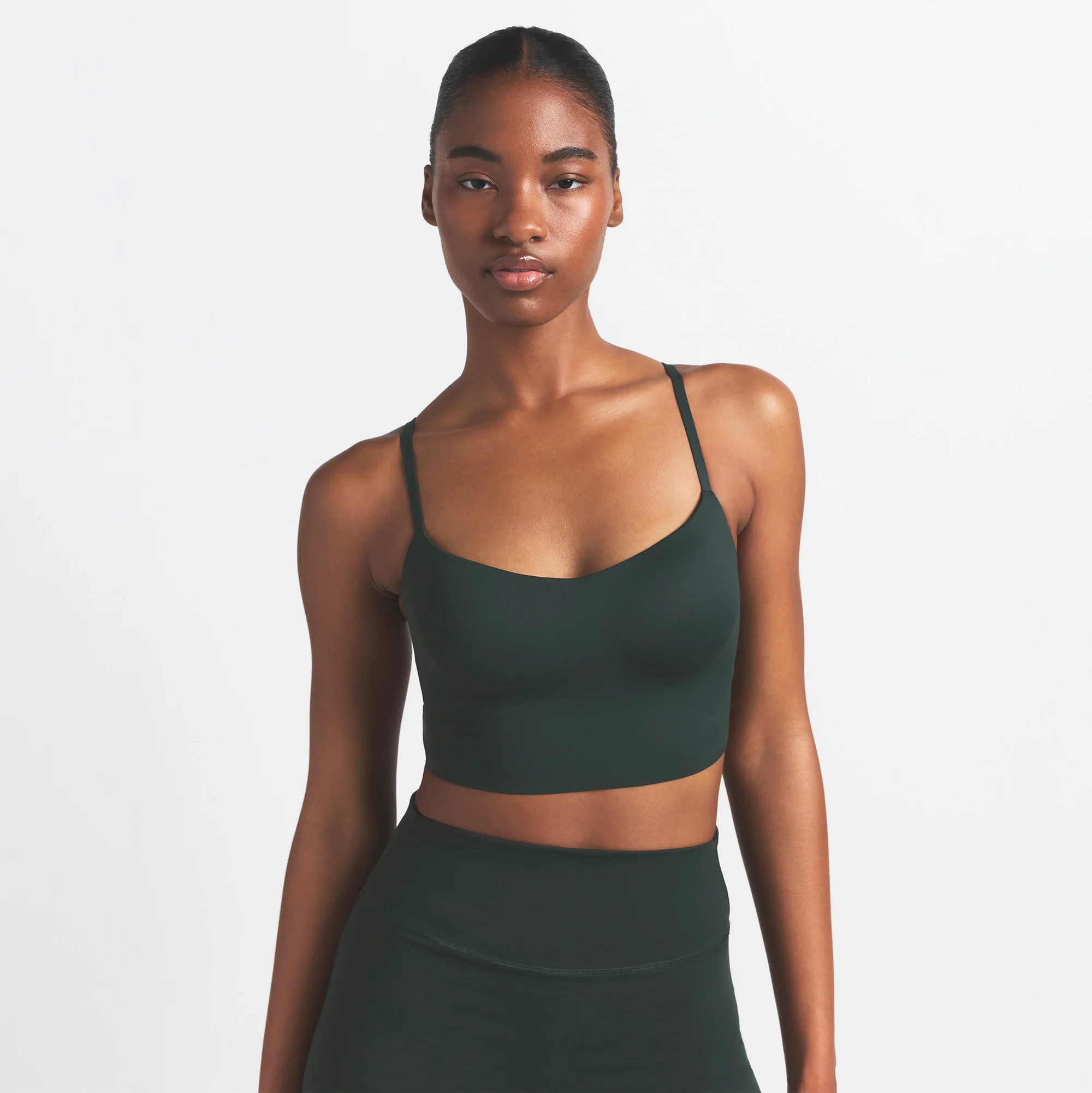 NikeSKIMS MATTE CAMI BRA TOP | DARK TEAL - Image 2
