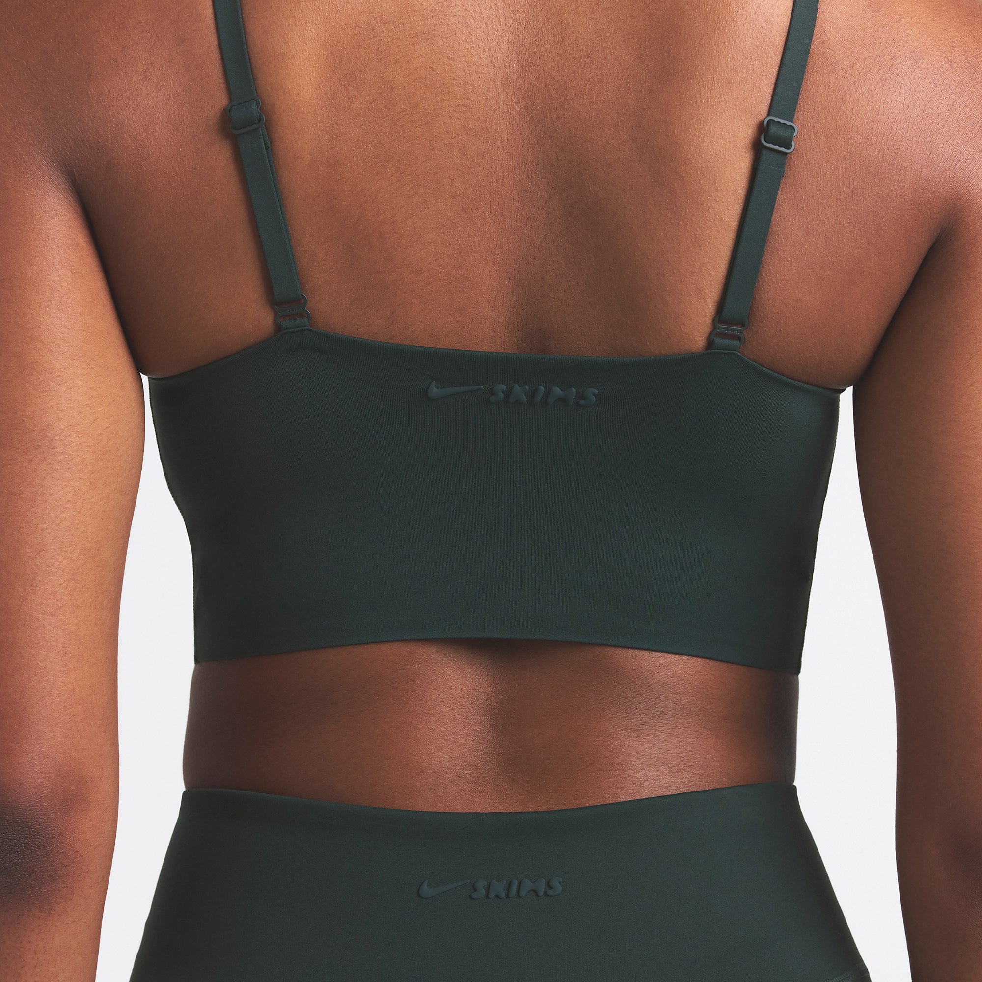 NikeSKIMS MATTE CAMI BRA TOP | DARK TEAL - Image 3