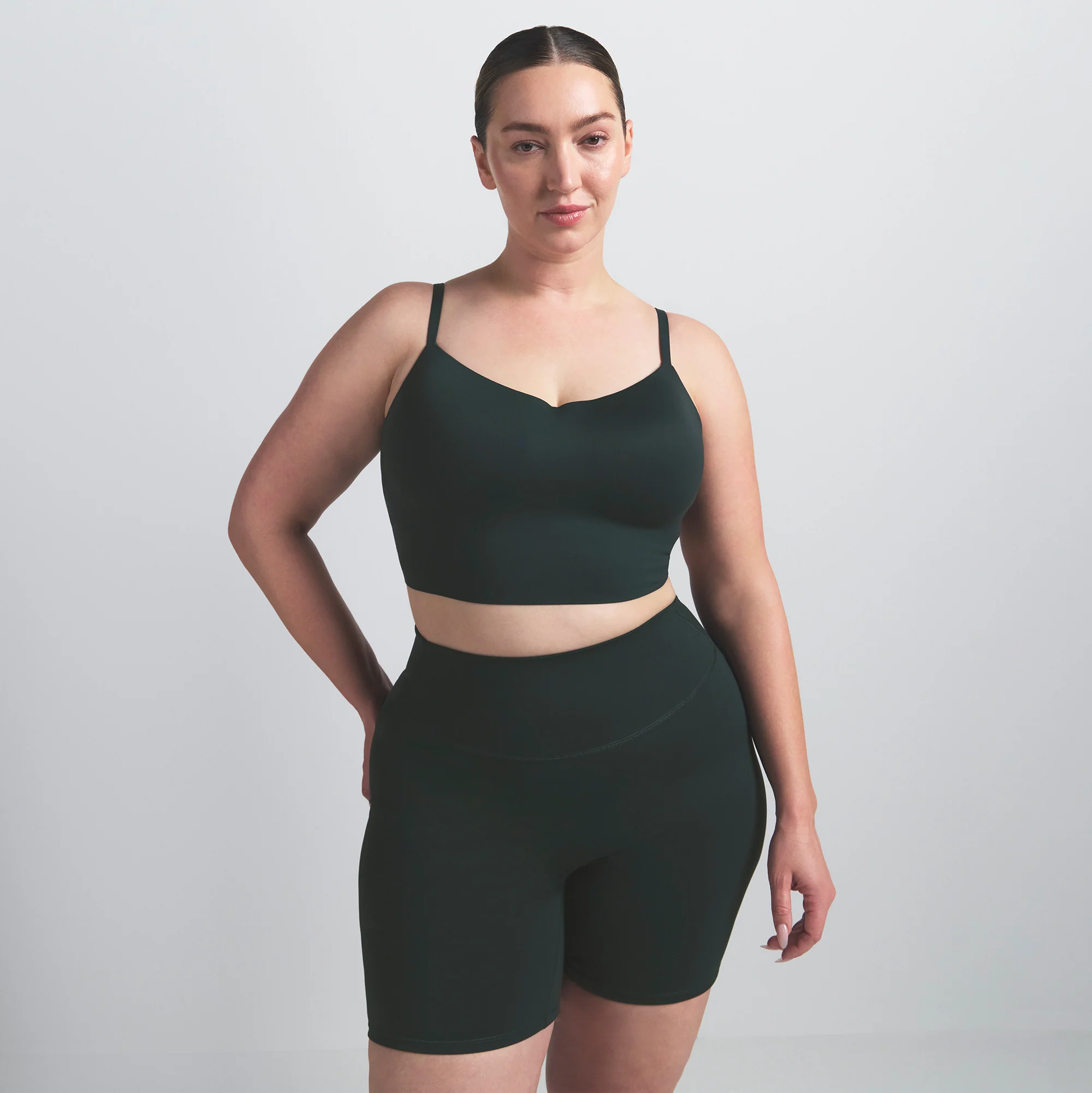 NikeSKIMS MATTE CAMI BRA TOP | DARK TEAL - Image 5