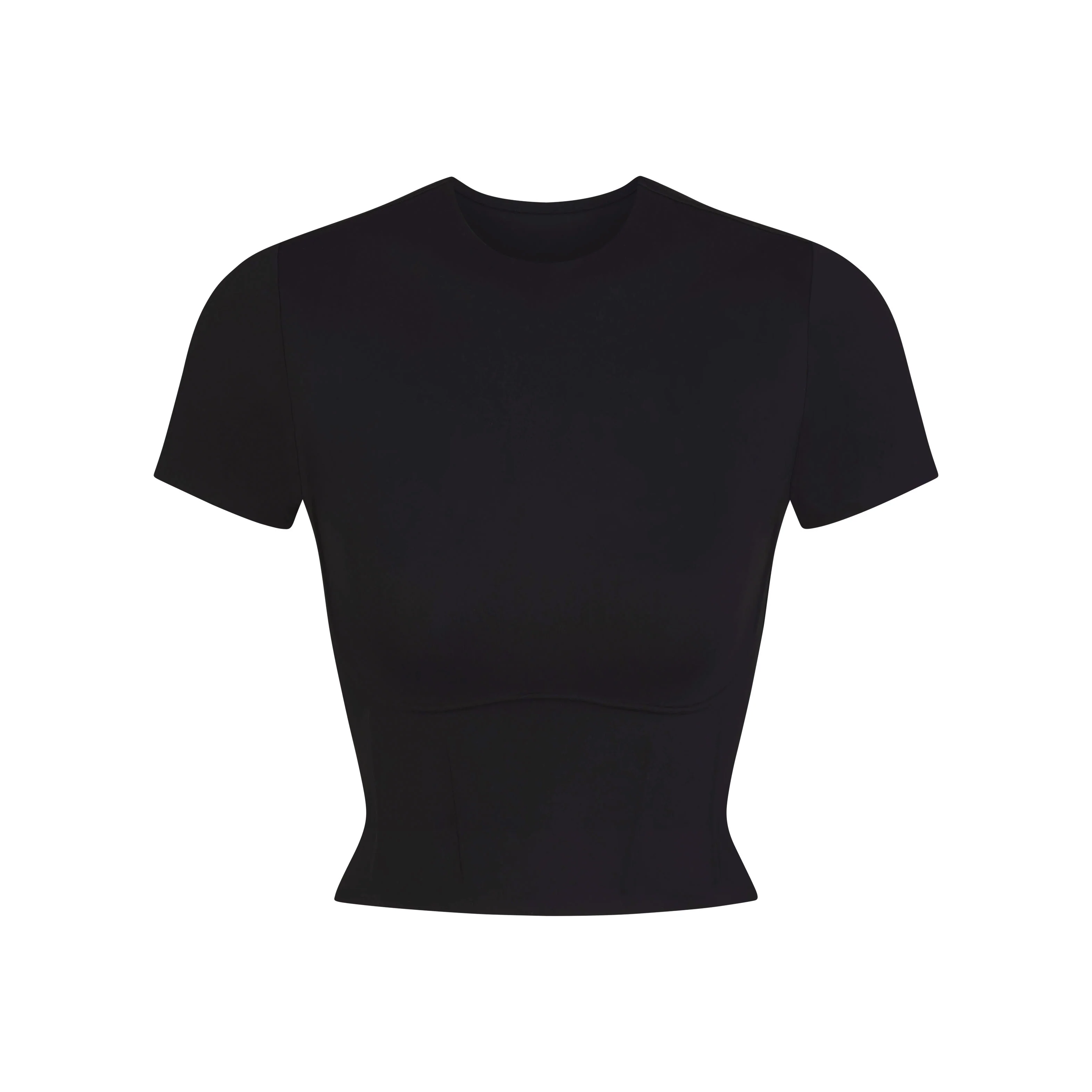 NikeSKIMS MATTE CROPPED CORSET TEE | OBSIDIAN