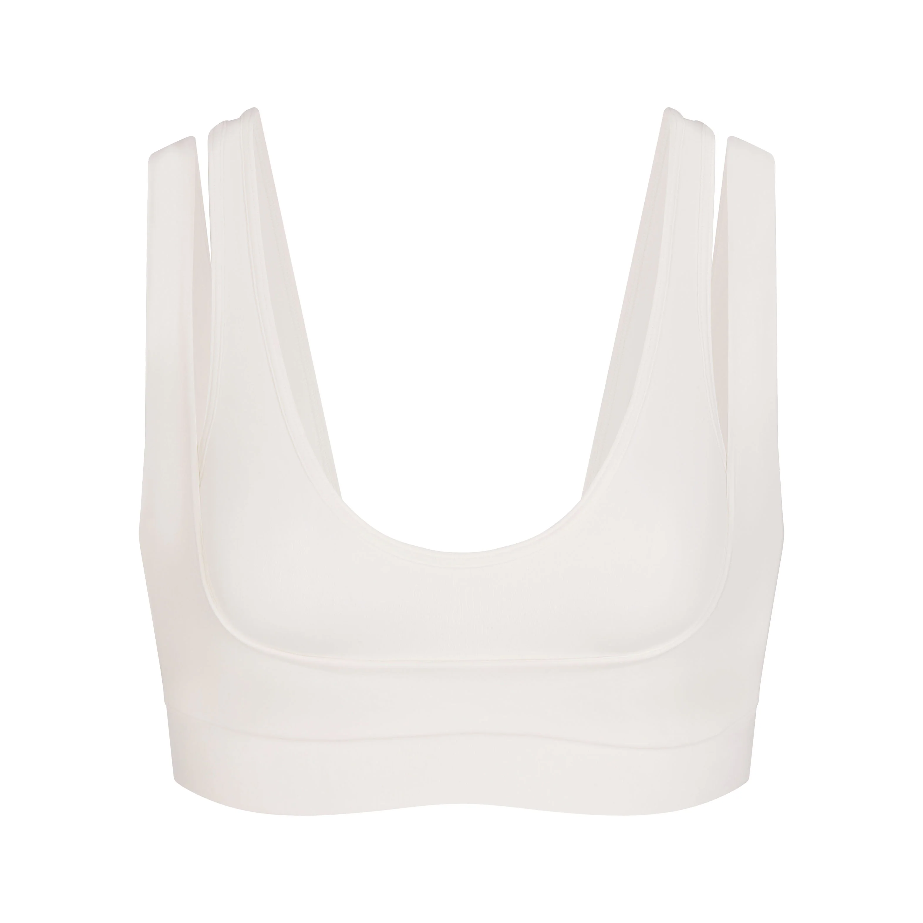 NikeSKIMS MATTE DOUBLE STRAP SCOOP BRA | IVORY