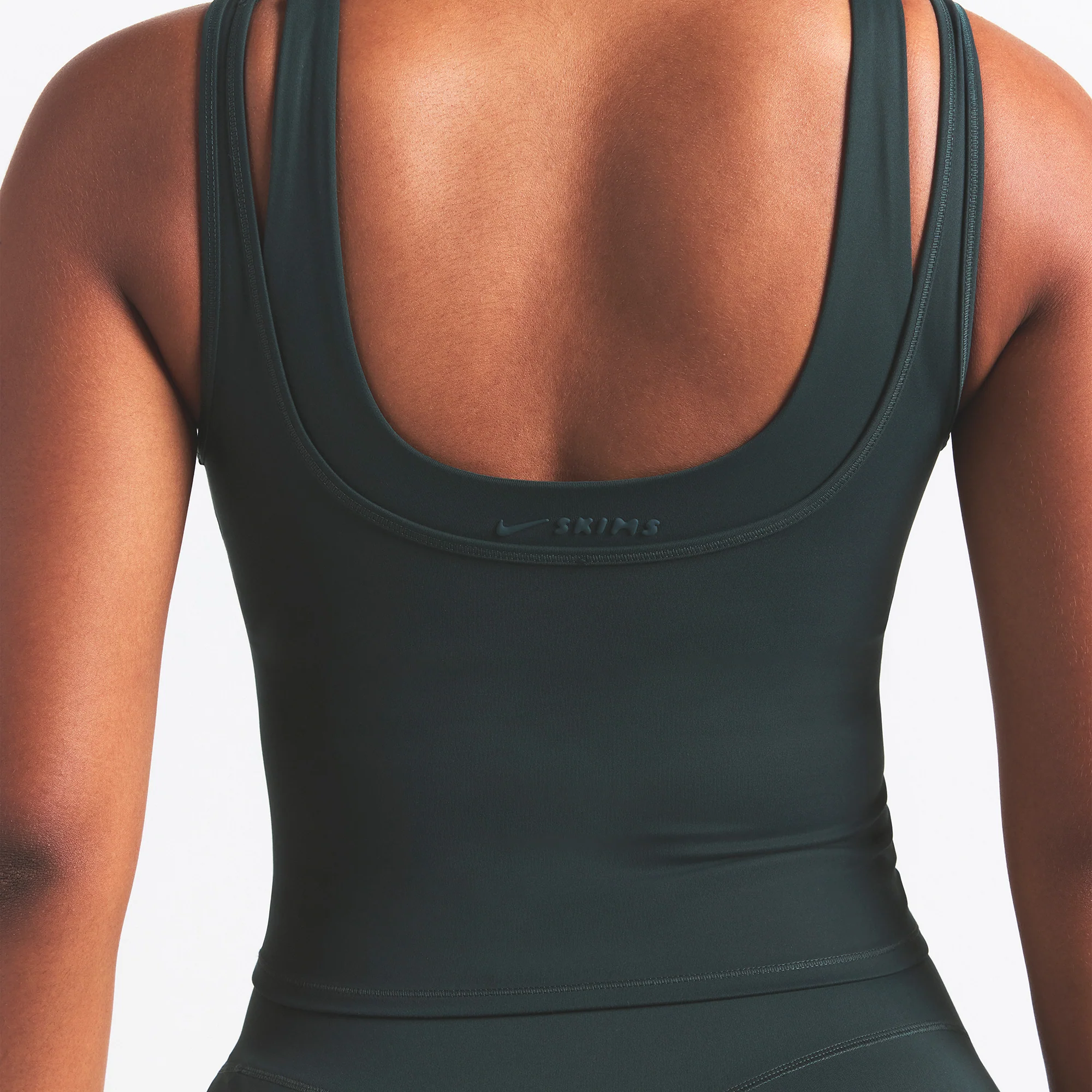 NikeSKIMS MATTE DOUBLE STRAP SCOOP TANK | DARK TEAL - Image 5