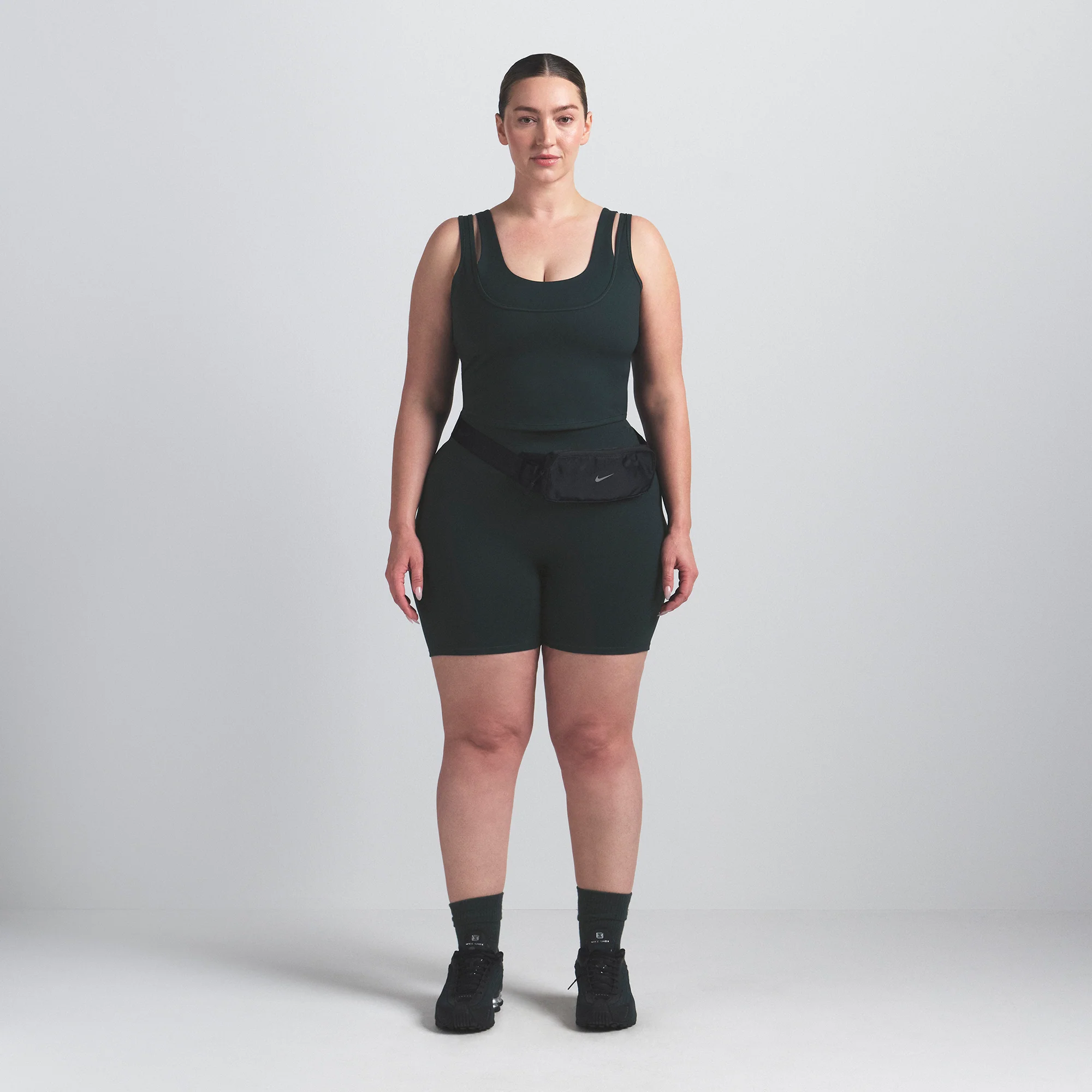 NikeSKIMS MATTE DOUBLE STRAP SCOOP TANK | DARK TEAL - Image 7