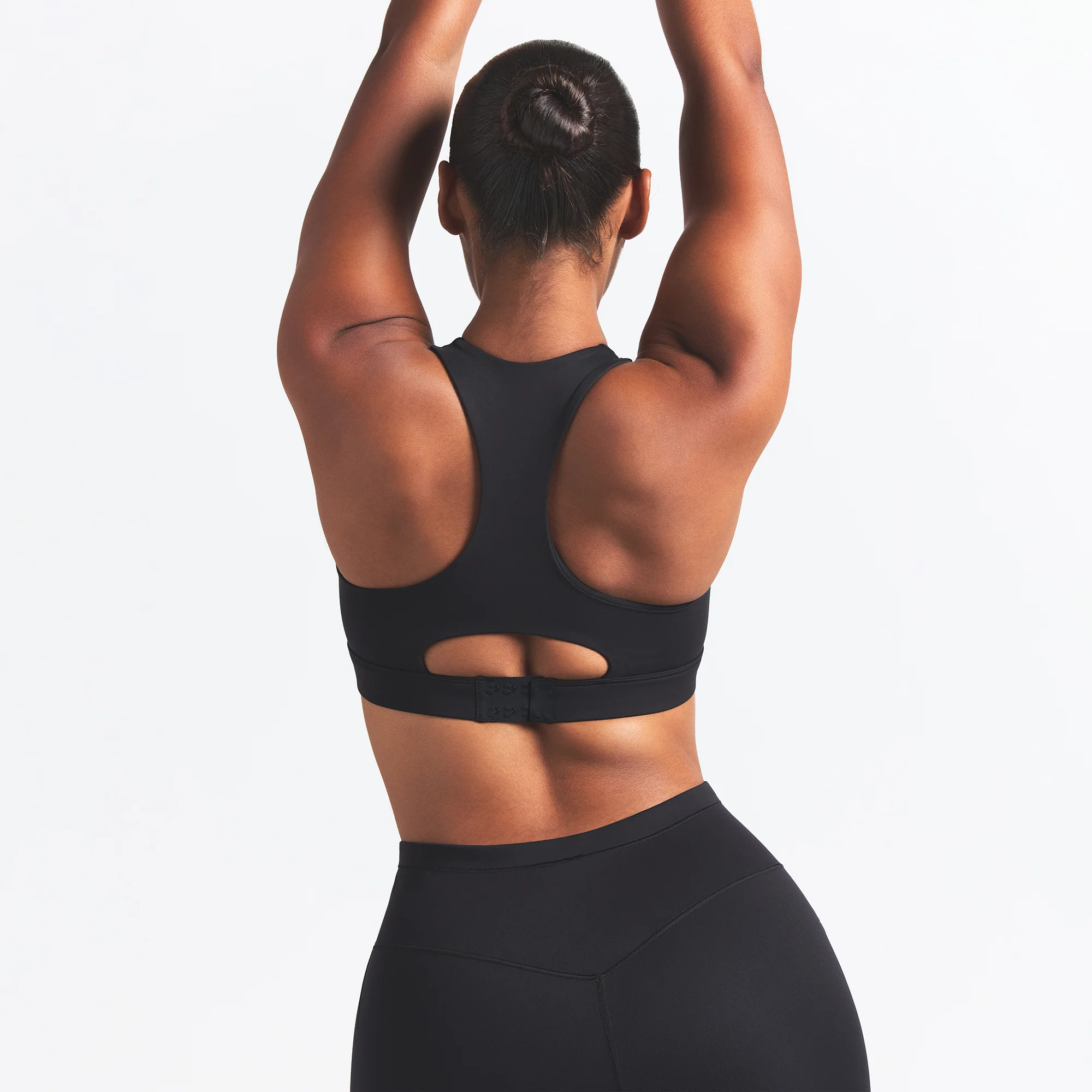 NikeSKIMS MATTE HIGH NECK BRA | OBSIDIAN - Image 3
