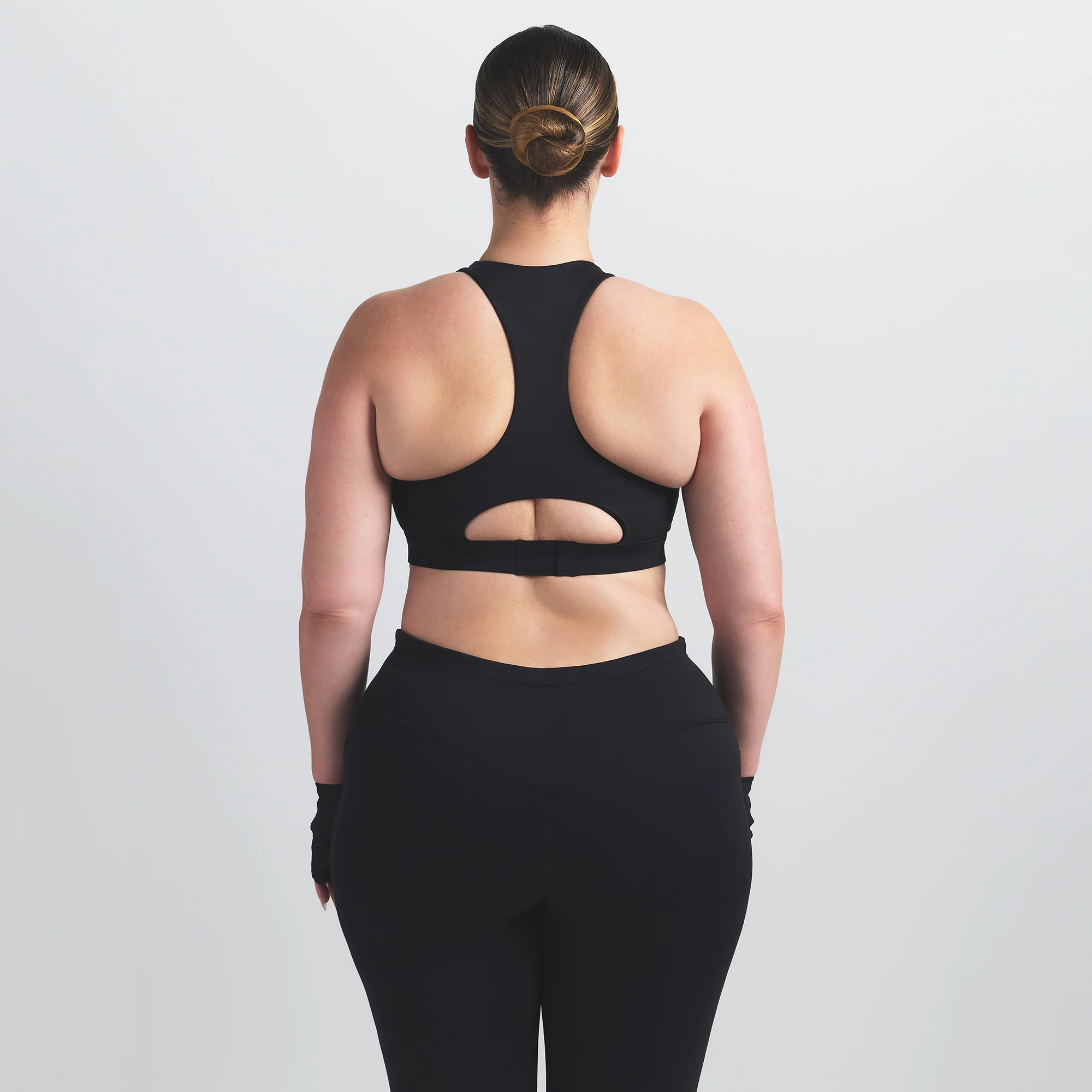 NikeSKIMS MATTE HIGH NECK BRA | OBSIDIAN - Image 9
