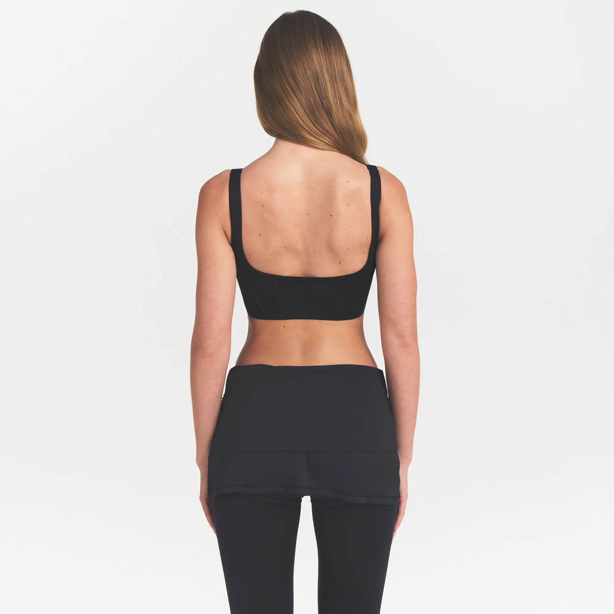 NikeSKIMS MATTE LONGLINE CORSET BRA | OBSIDIAN - Image 5