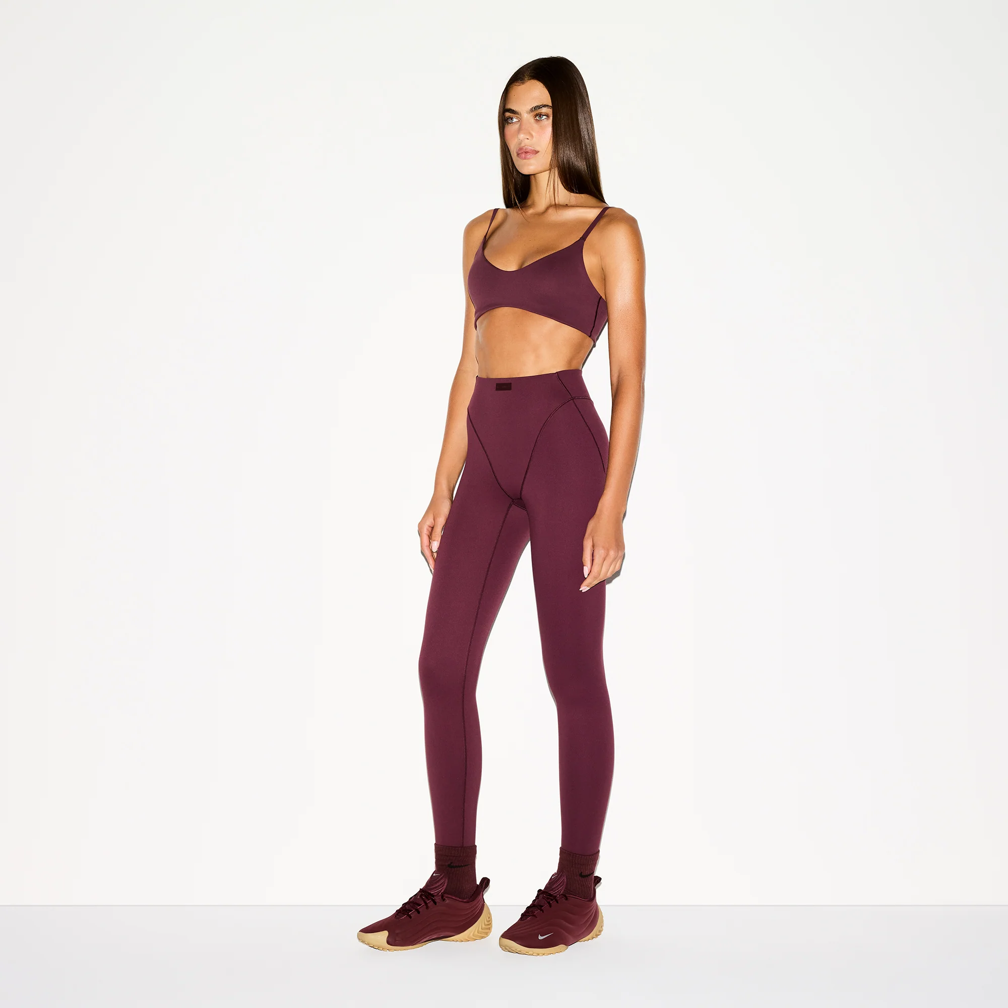 NikeSKIMS MATTE MICRO SCOOP BRA | CURRANT - Image 4