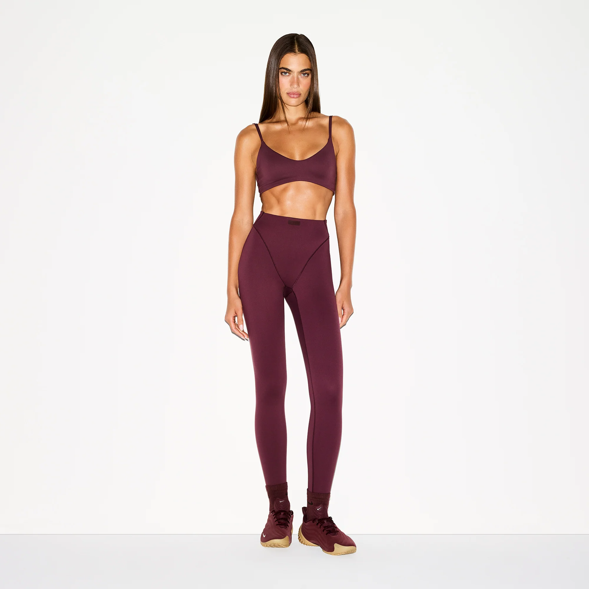 NikeSKIMS MATTE MICRO SCOOP BRA | CURRANT - Image 5