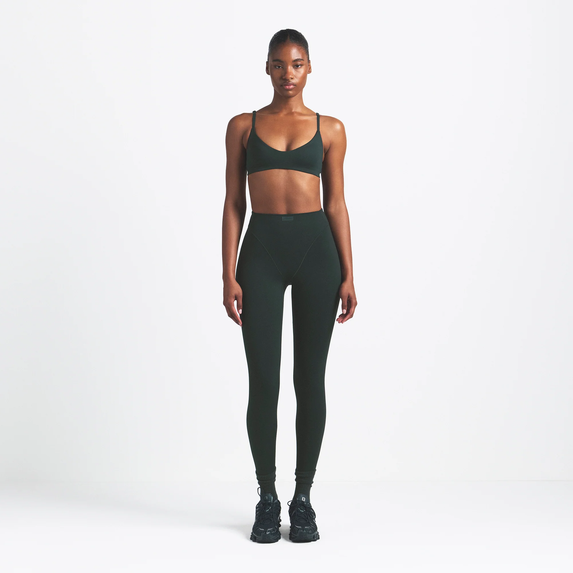 NikeSKIMS MATTE MICRO SCOOP BRA | DARK TEAL - Image 2