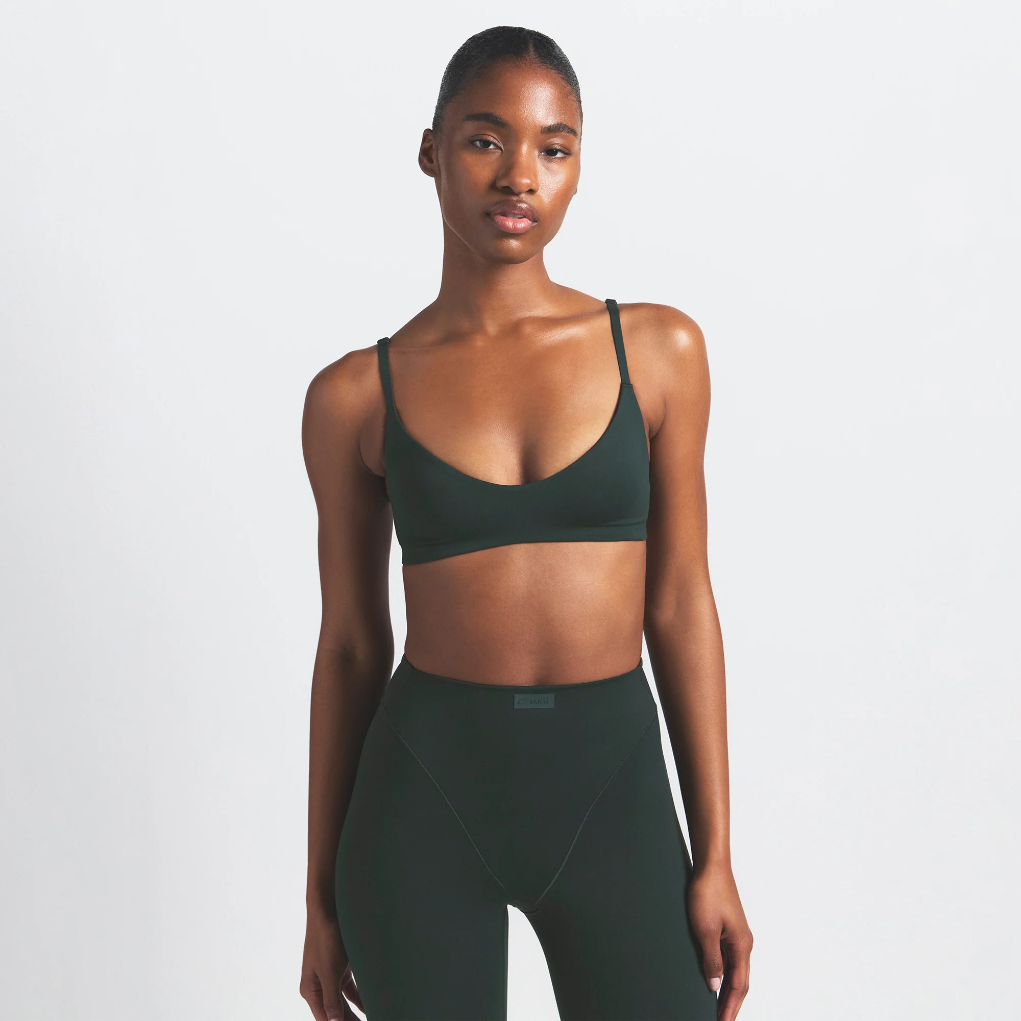 NikeSKIMS MATTE MICRO SCOOP BRA | DARK TEAL - Image 3