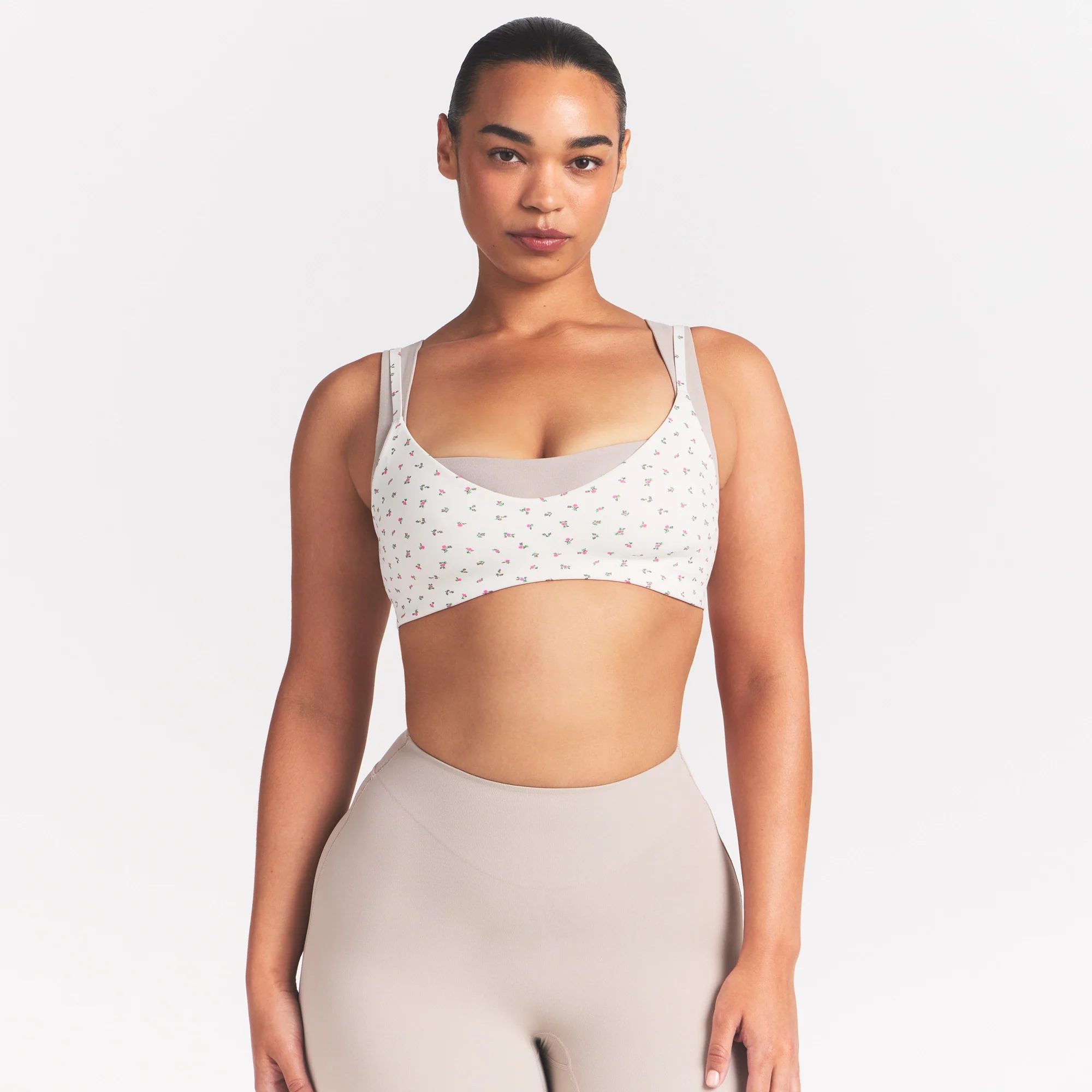 NikeSKIMS MATTE MICRO SCOOP BRA | DITSY FLORAL PRINT - Image 3