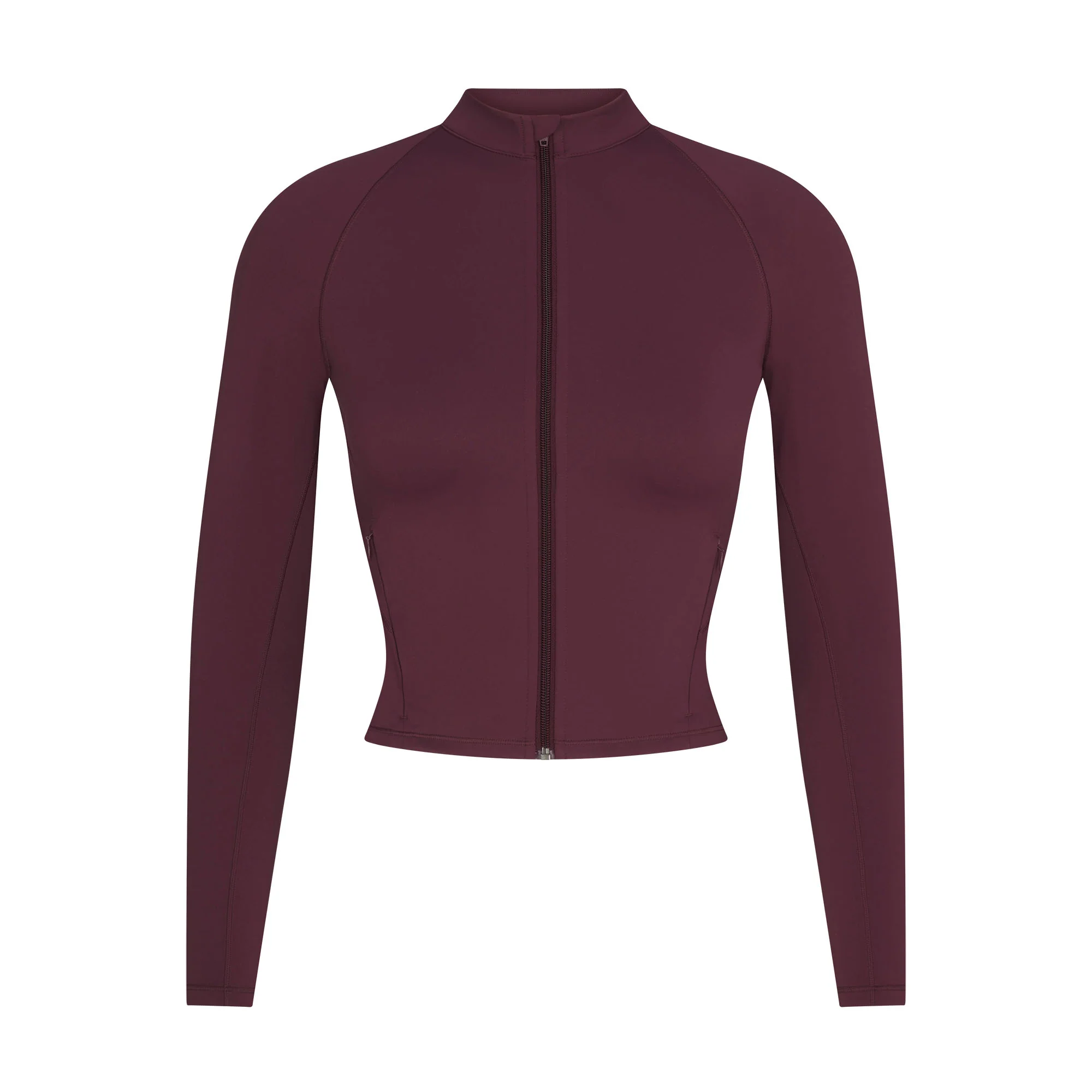 NikeSKIMS MATTE MOCK NECK FULL ZIP JACKET | CURRANT