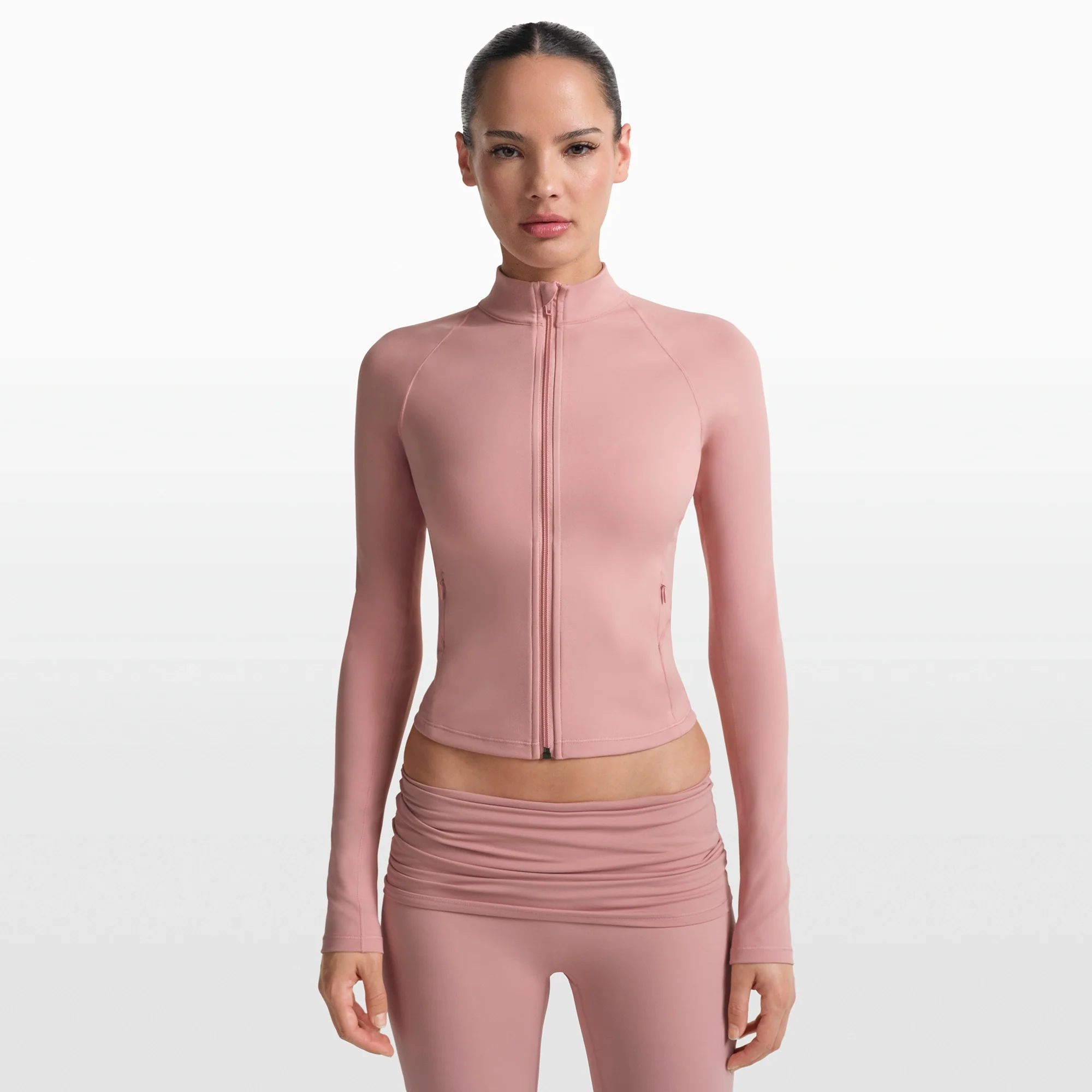 NikeSKIMS MATTE MOCK NECK FULL ZIP JACKET | HIMALAYAN - Image 3