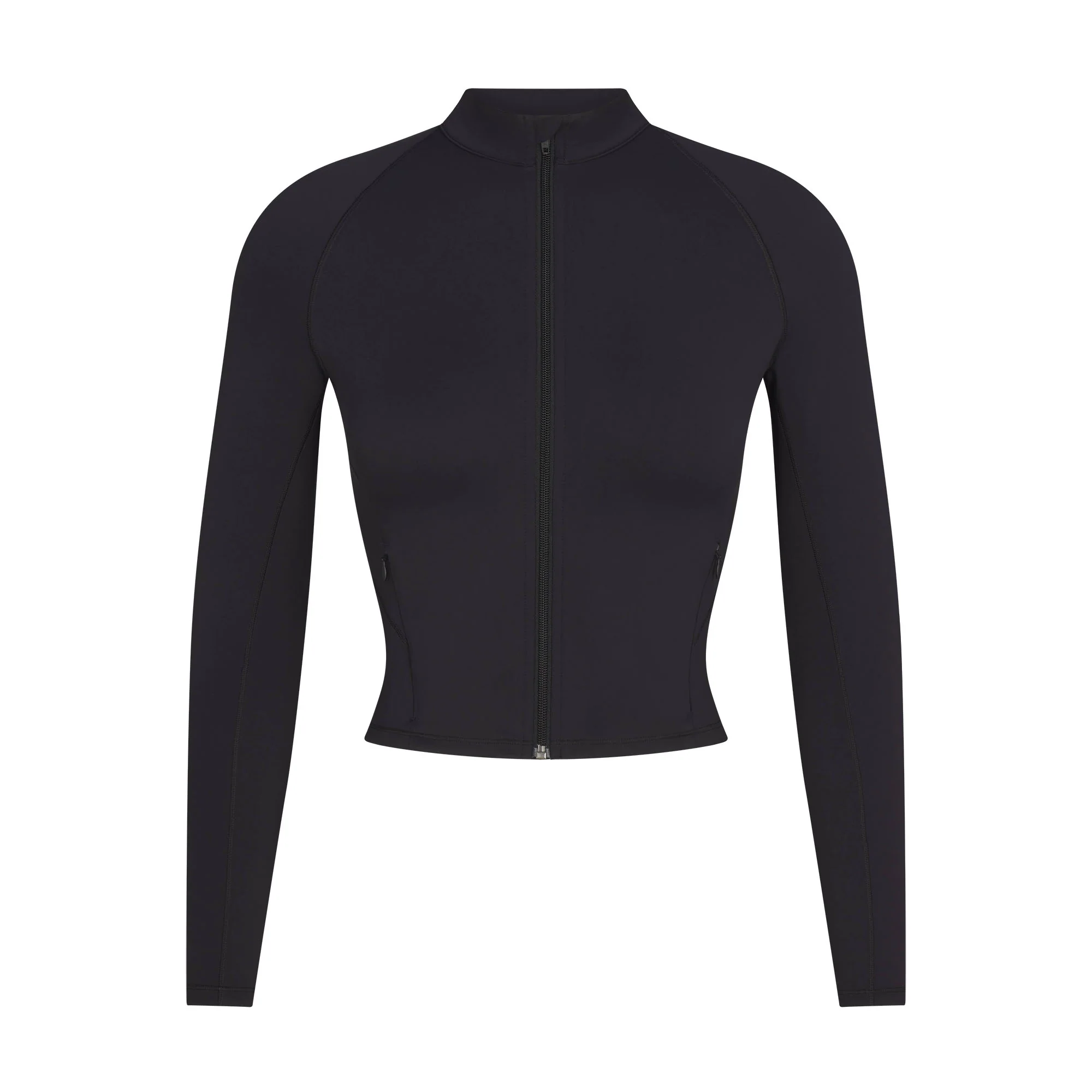 NikeSKIMS MATTE MOCK NECK FULL ZIP JACKET | OBSIDIAN