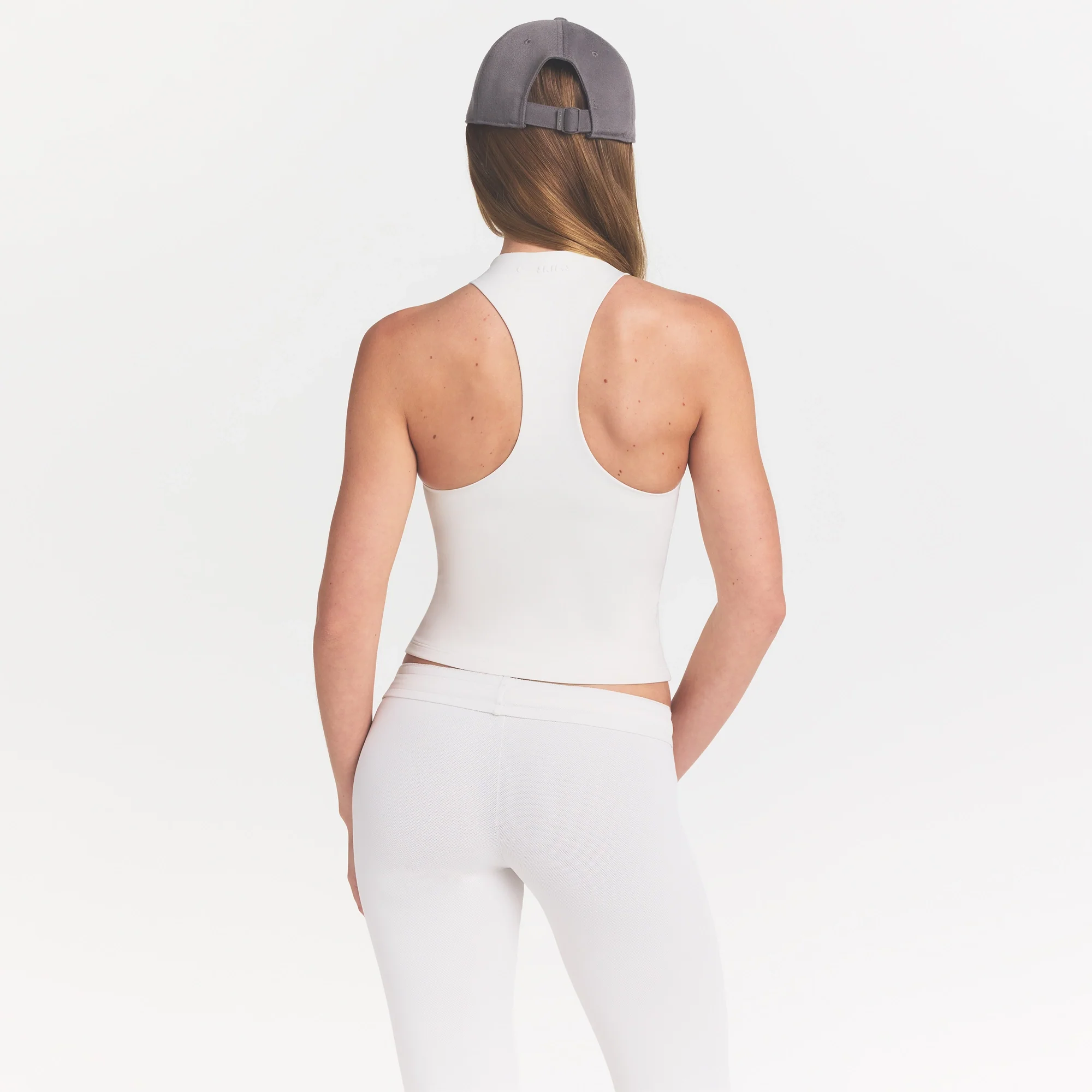 NikeSKIMS MATTE MOCK NECK RACER TANK | IVORY - Image 5