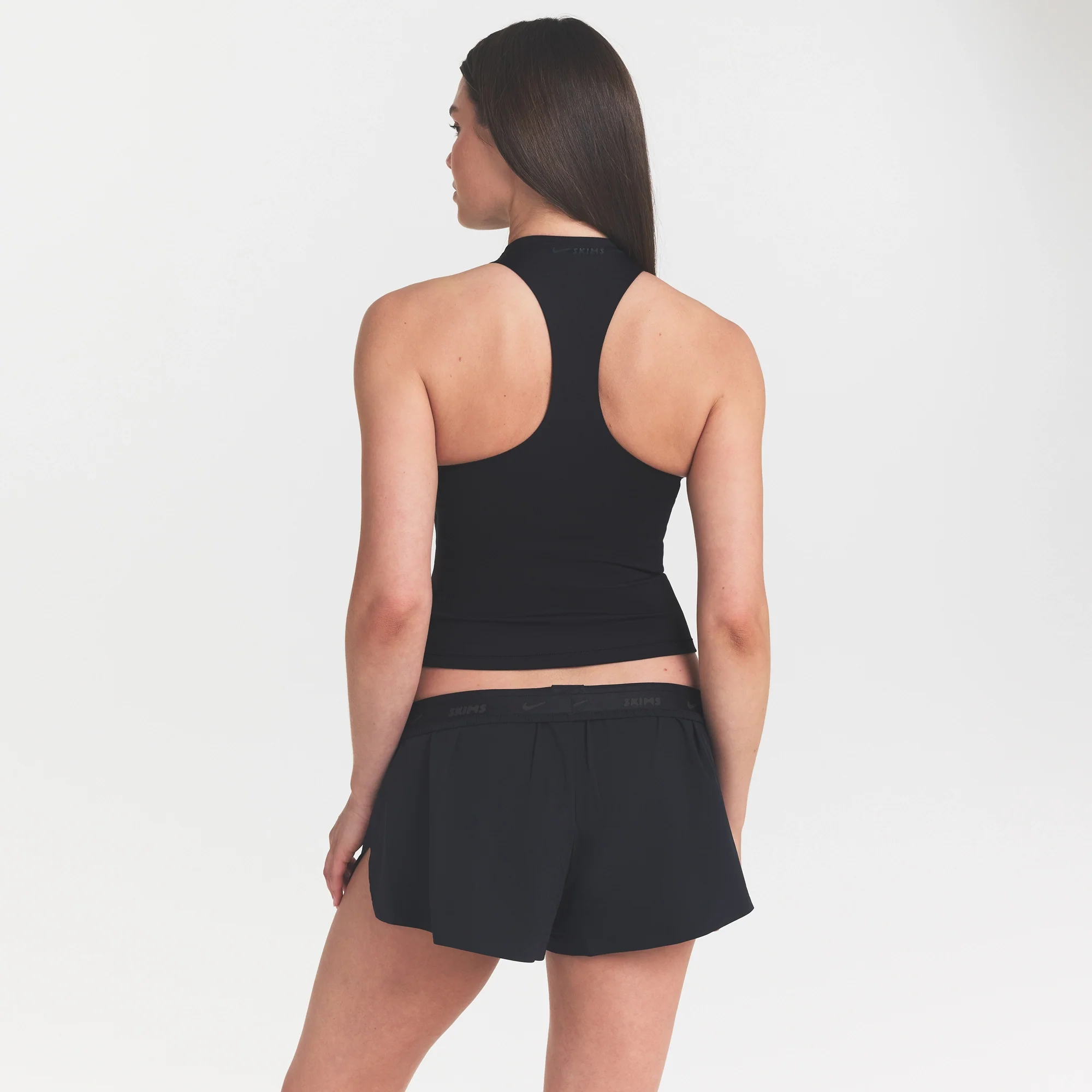 NikeSKIMS MATTE MOCK NECK RACER TANK | OBSIDIAN - Image 5