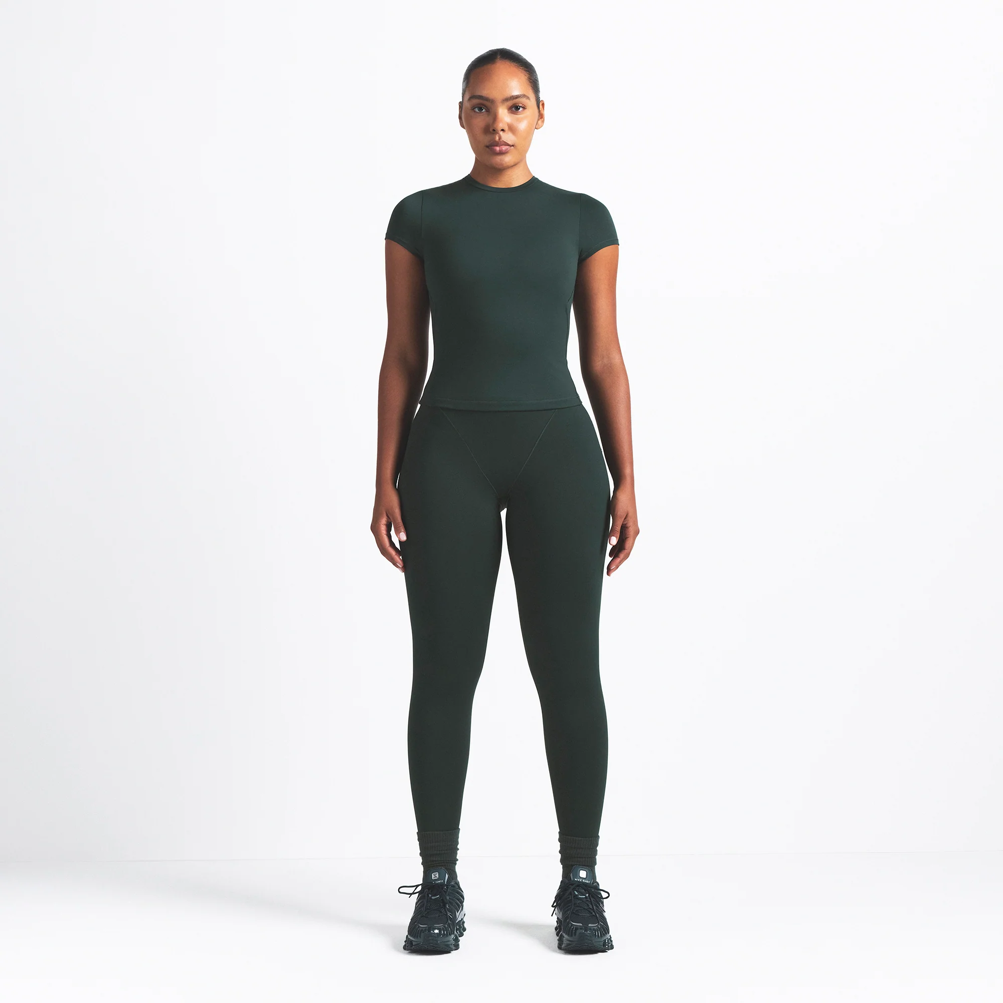 NikeSKIMS MATTE PADDED BABY TEE | DARK TEAL - Image 2