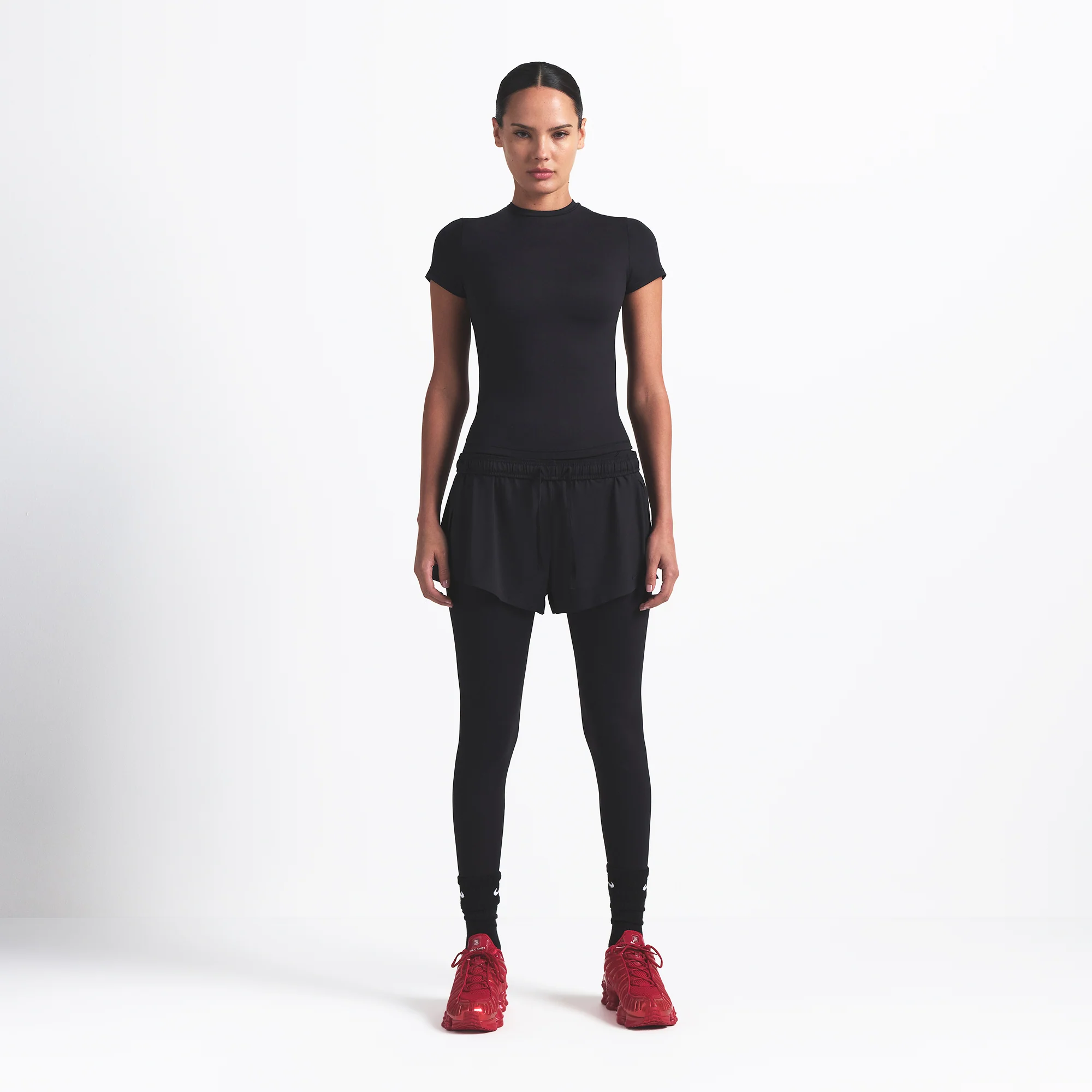 NikeSKIMS MATTE PADDED BABY TEE | OBSIDIAN - Image 2
