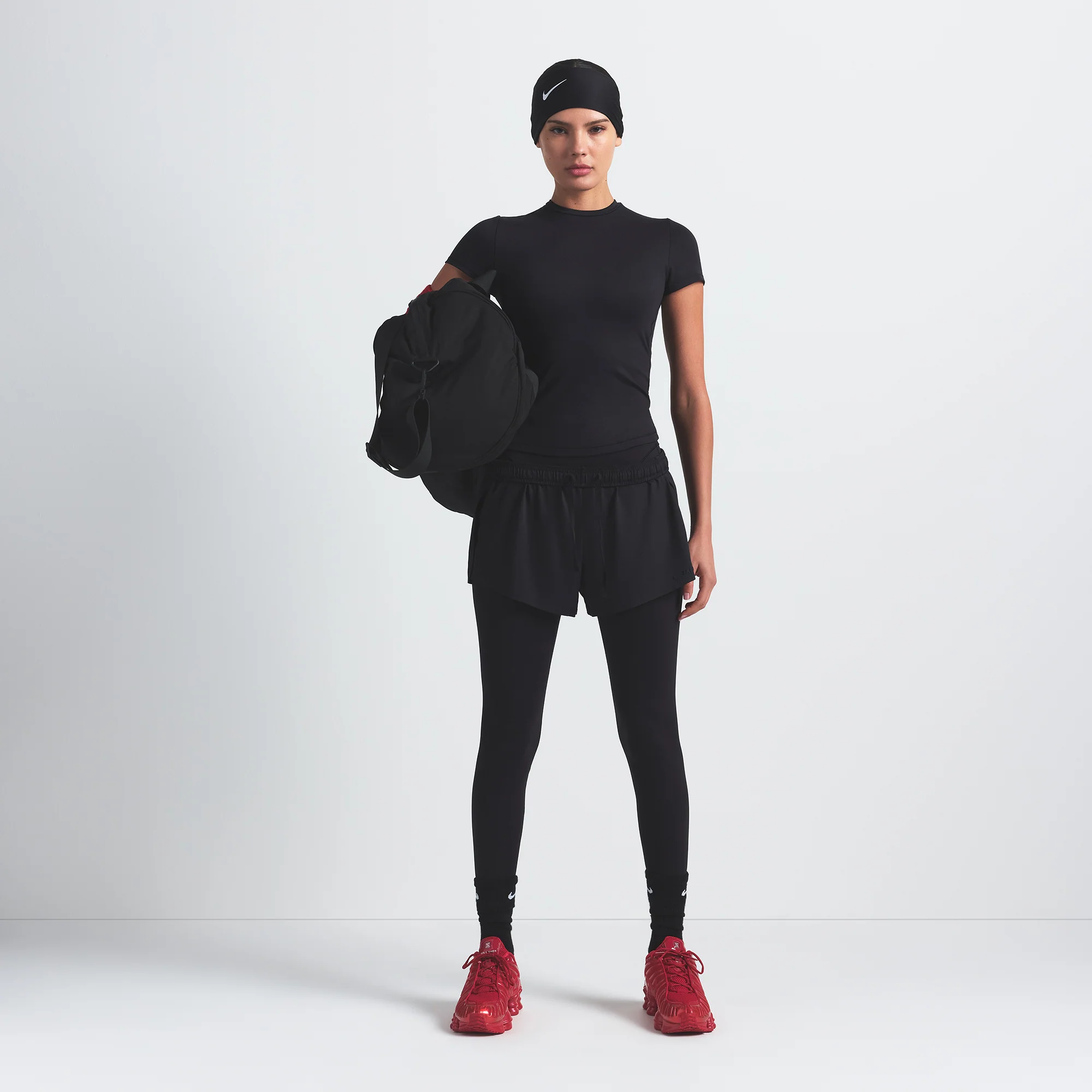 NikeSKIMS MATTE PADDED BABY TEE | OBSIDIAN - Image 5