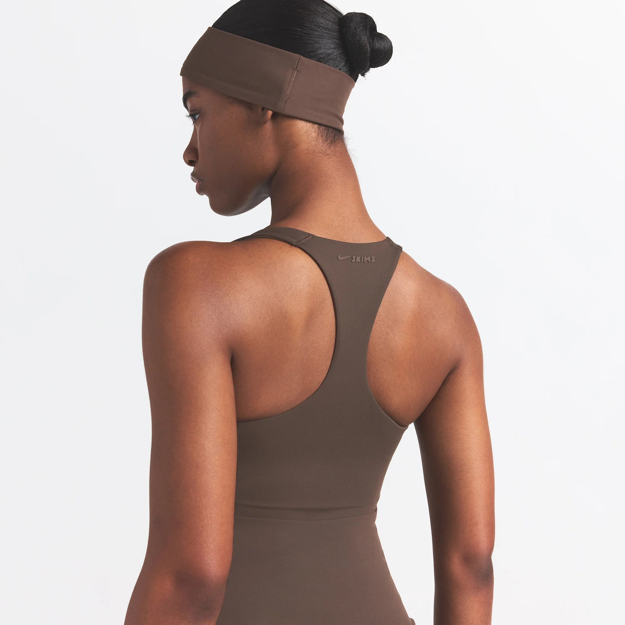 NikeSKIMS MATTE RACER BACK TANK | DARK SEPIA - Image 4