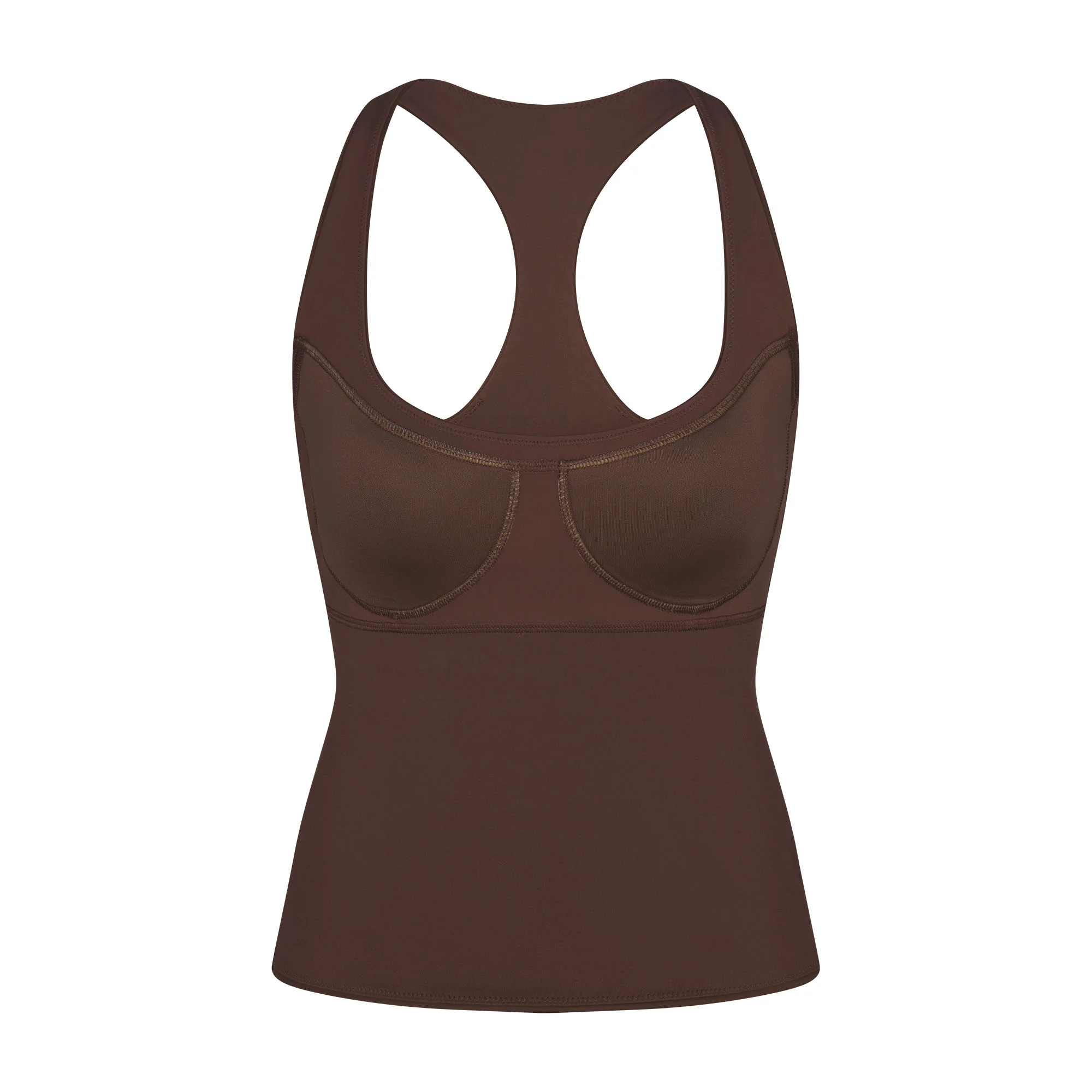NikeSKIMS MATTE RACER BACK TANK | DARK SEPIA - Image 9