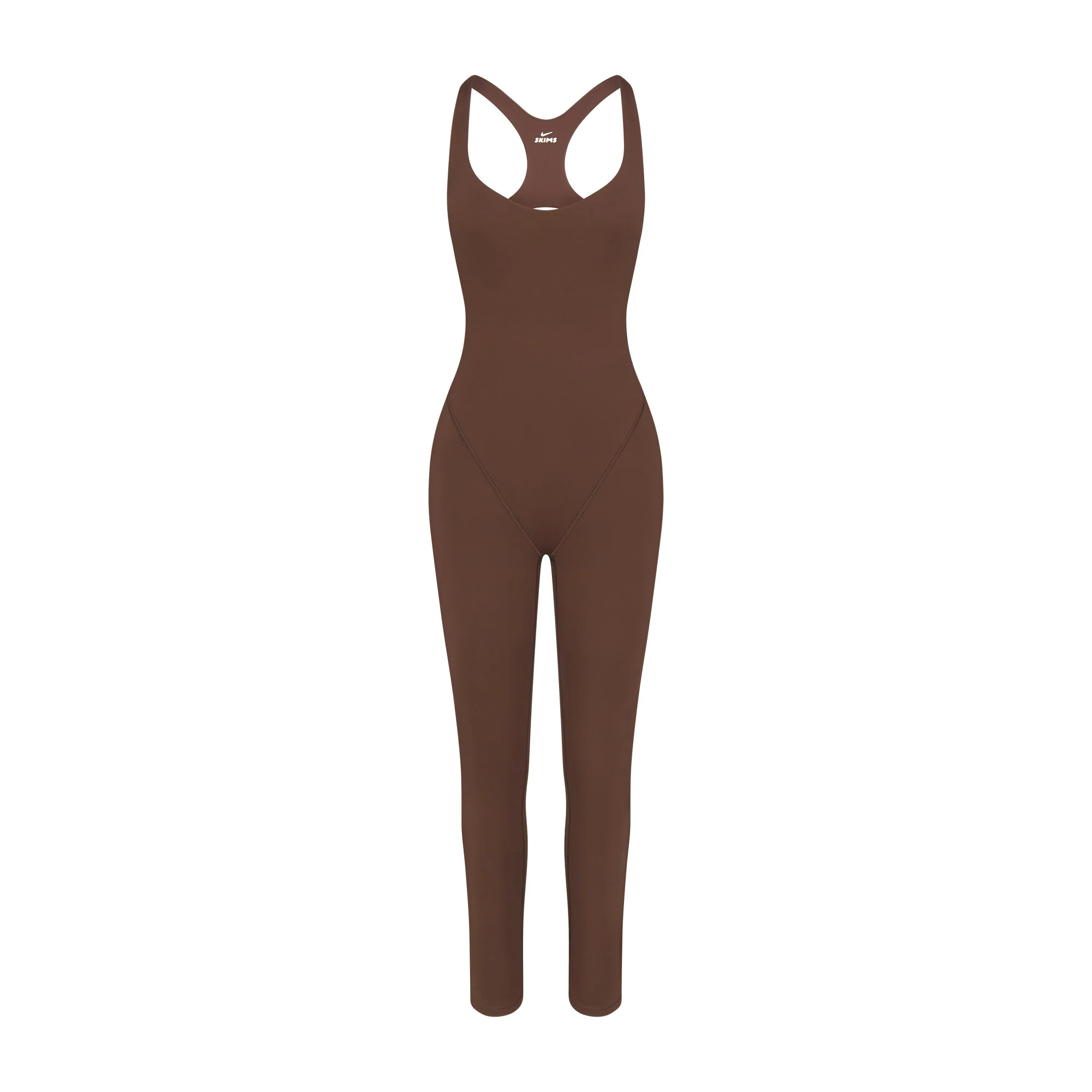 NikeSKIMS MATTE RACER LONG ONE PIECE | DARK SEPIA