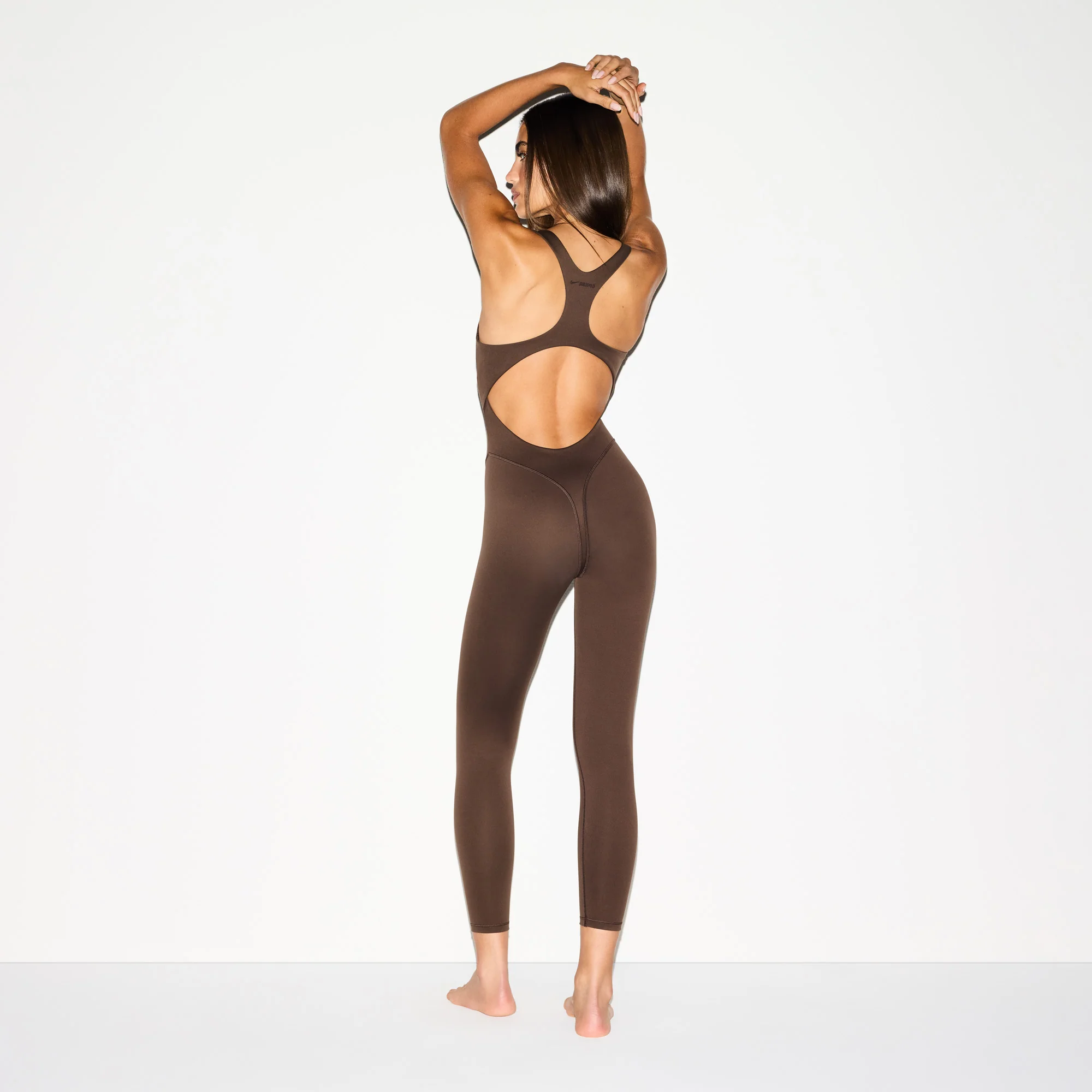 NikeSKIMS MATTE RACER LONG ONE PIECE | DARK SEPIA - Image 5