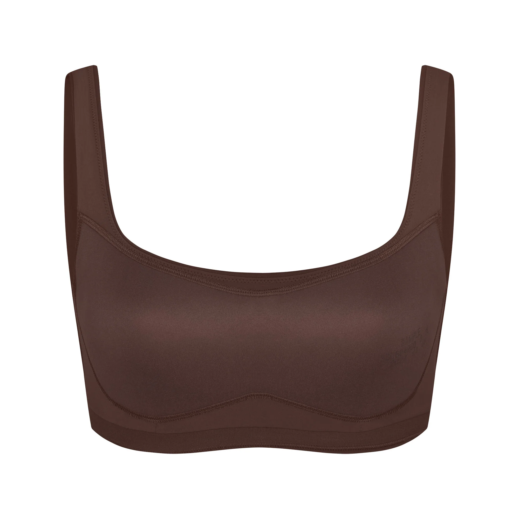 NikeSKIMS MATTE SCOOP NECK BRA | DARK SEPIA - Image 6