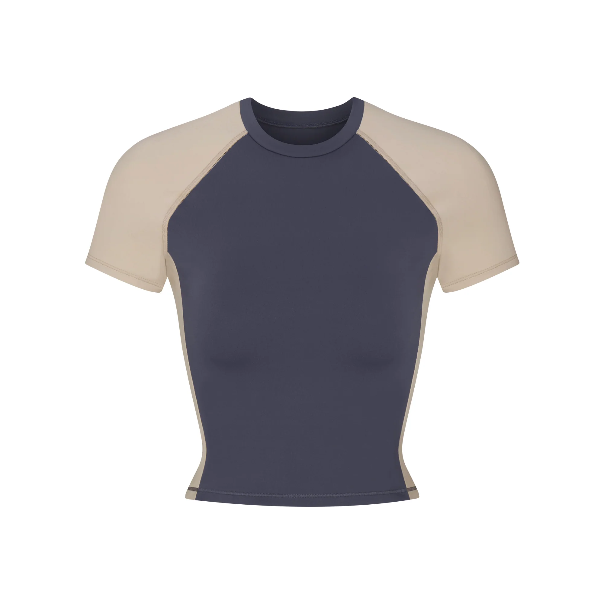 NikeSKIMS MATTE SHINE MIX CROPPED BABY TEE | DEEP ROYAL AND STONE