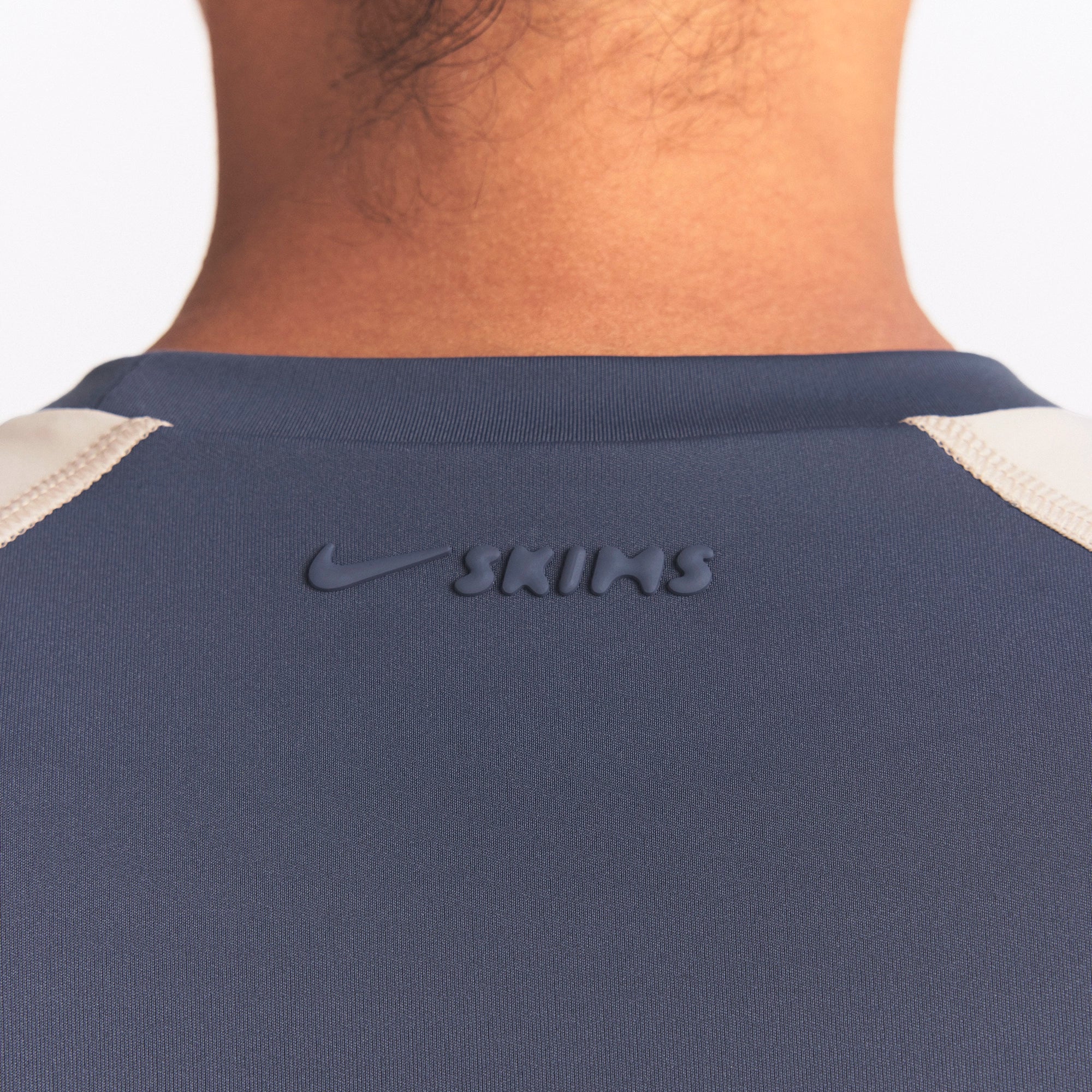 NikeSKIMS MATTE SHINE MIX CROPPED BABY TEE | DEEP ROYAL AND STONE - Image 5