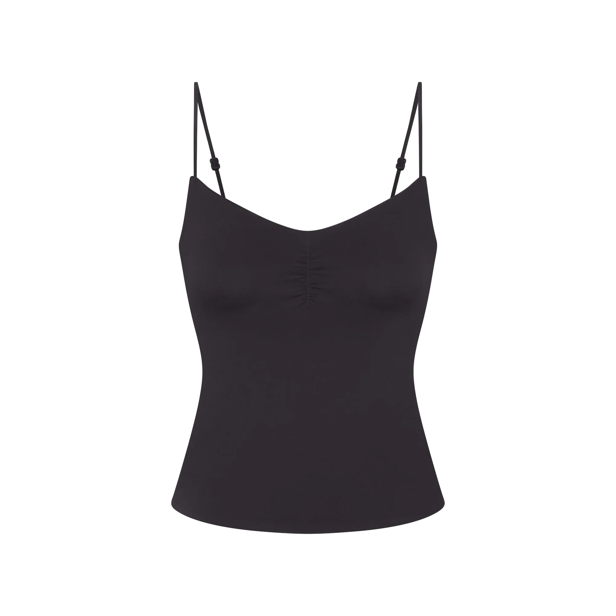 NikeSKIMS MATTE SHIRRED FRONT TANK | OBSIDIAN