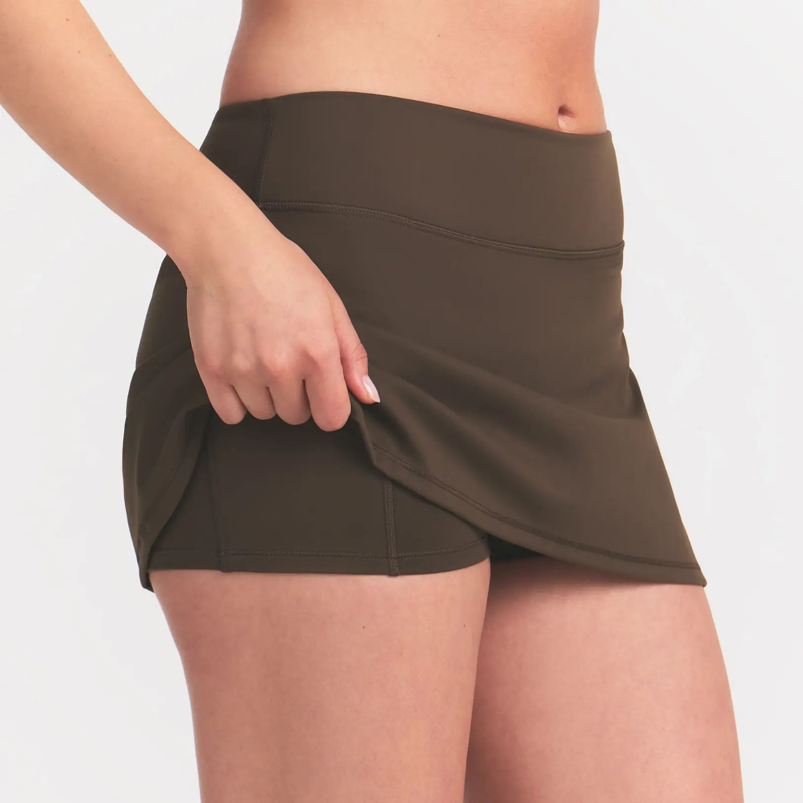 NikeSKIMS MATTE SKORT | DARK SEPIA - Image 3