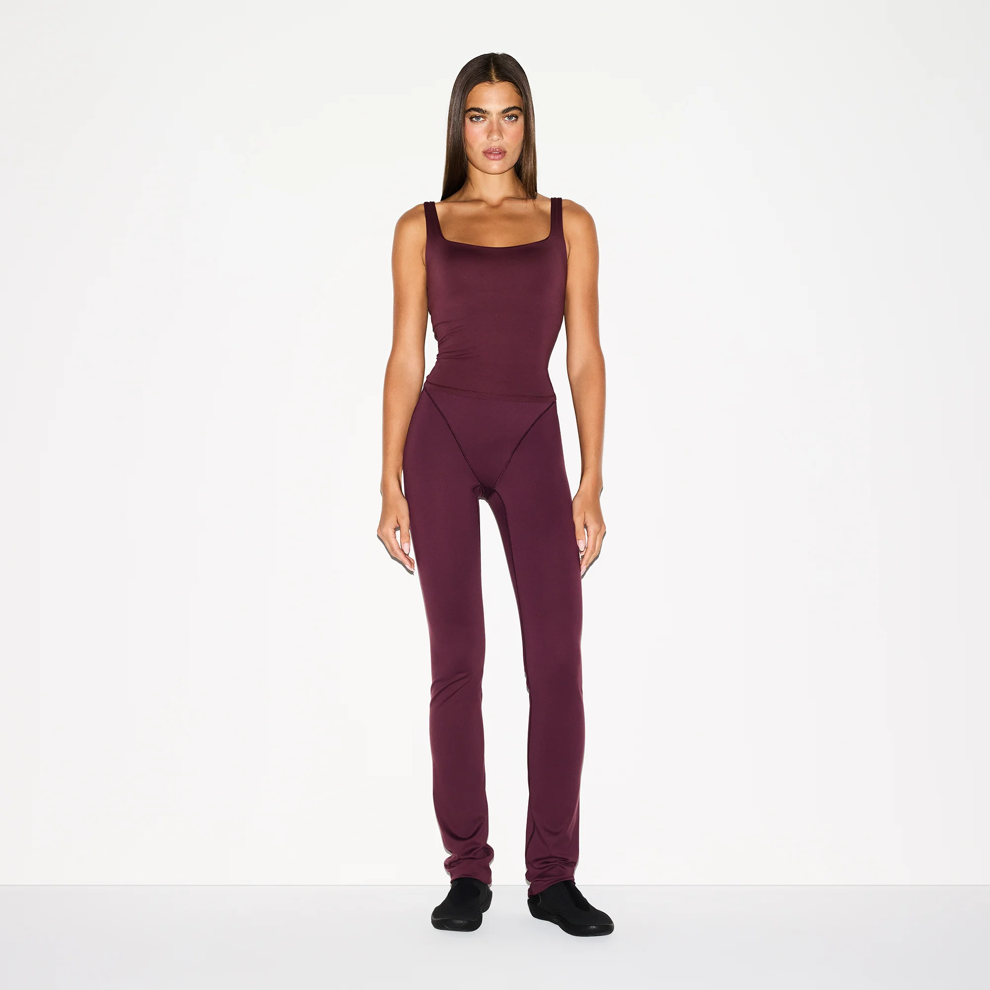 NikeSKIMS MATTE SQUARE NECK TANK | CURRANT - Image 2