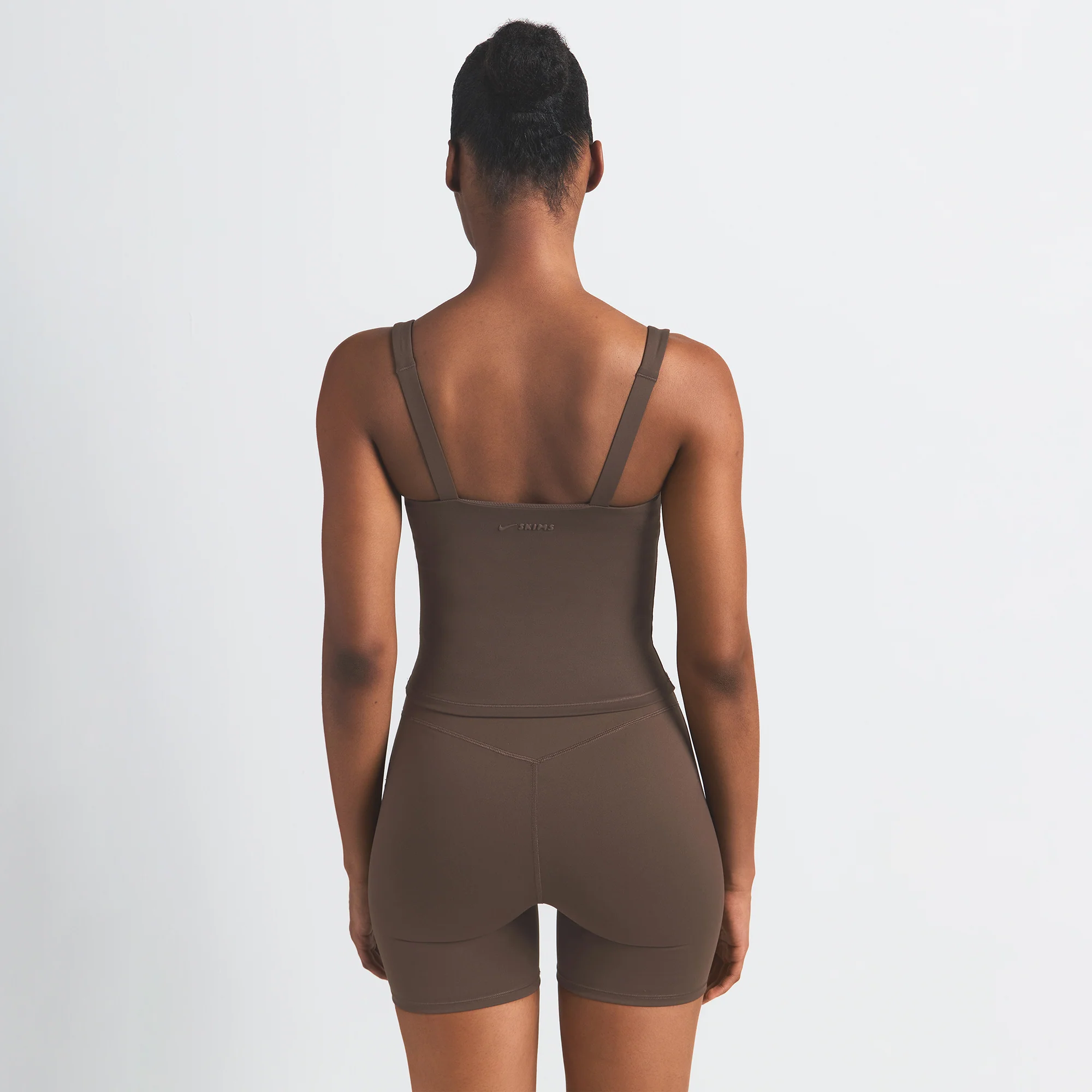 NikeSKIMS MATTE SQUARE NECK TANK | DARK SEPIA - Image 5