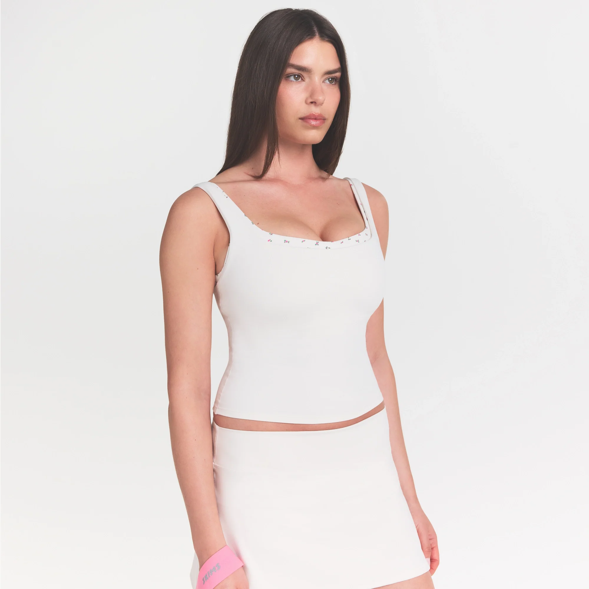 NikeSKIMS MATTE SQUARE NECK TANK | IVORY - Image 3