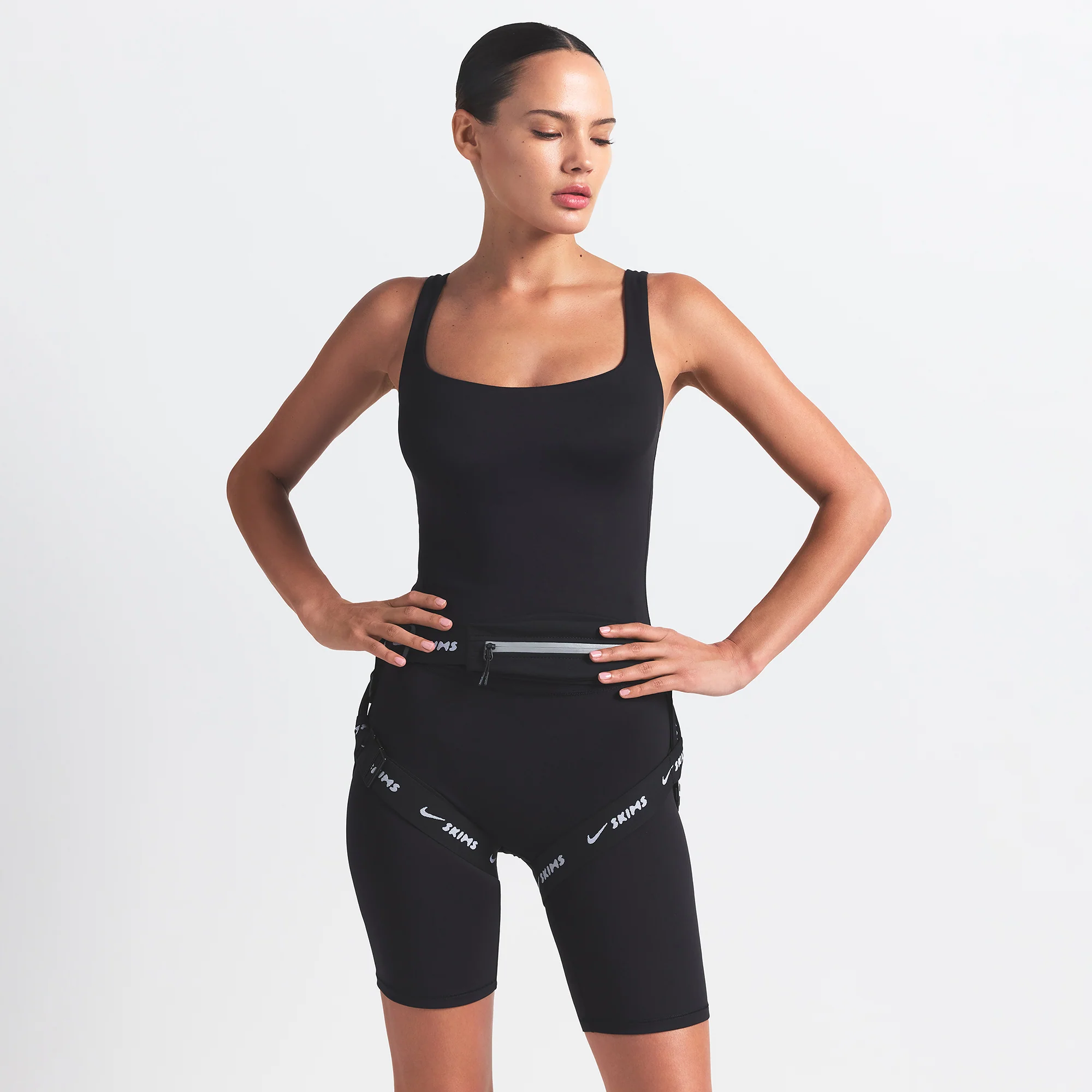 NikeSKIMS MATTE SQUARE NECK TANK | OBSIDIAN - Image 3