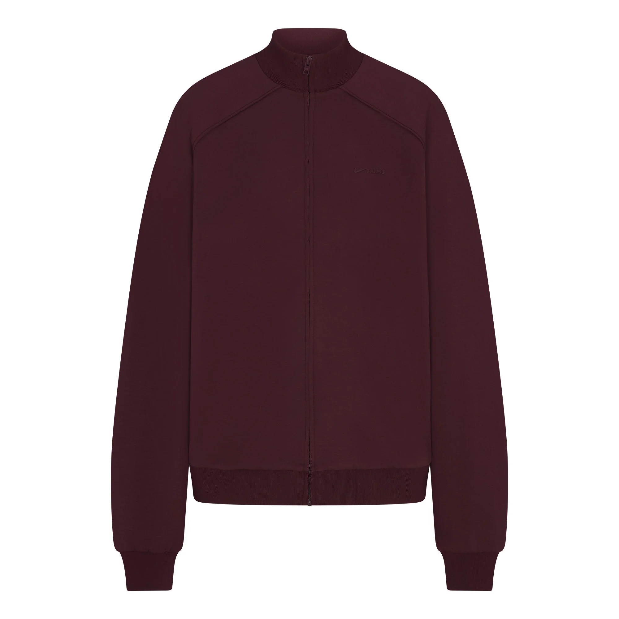 NikeSKIMS MATTE TRICOT OVERSIZED TRACK JACKET | CURRANT
