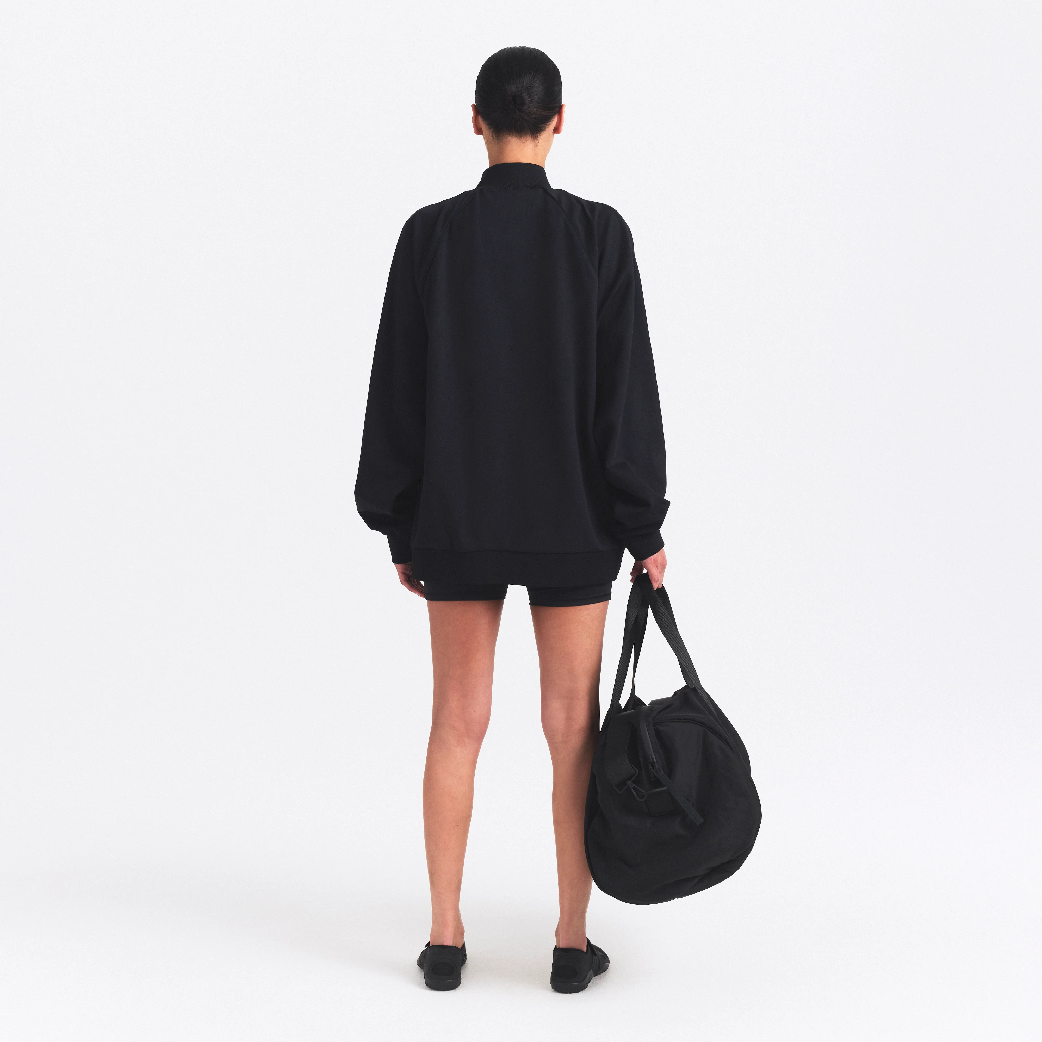 NikeSKIMS MATTE TRICOT OVERSIZED TRACK JACKET | OBSIDIAN - Image 5