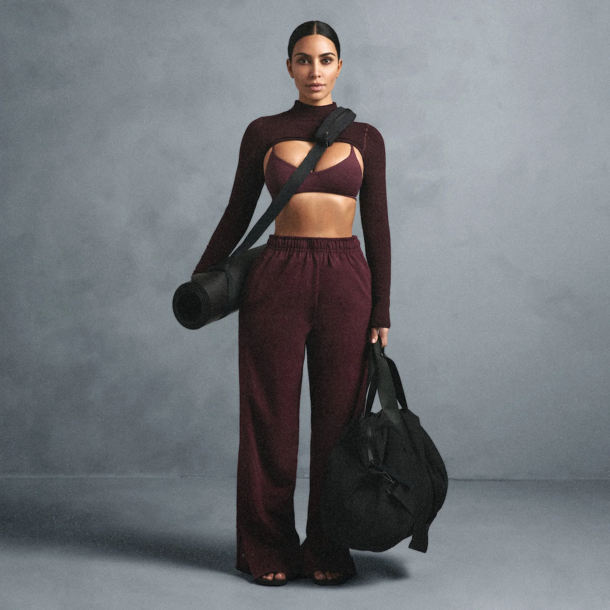NikeSKIMS MATTE TRICOT SIDE SNAPS PANT | CURRANT - Image 5